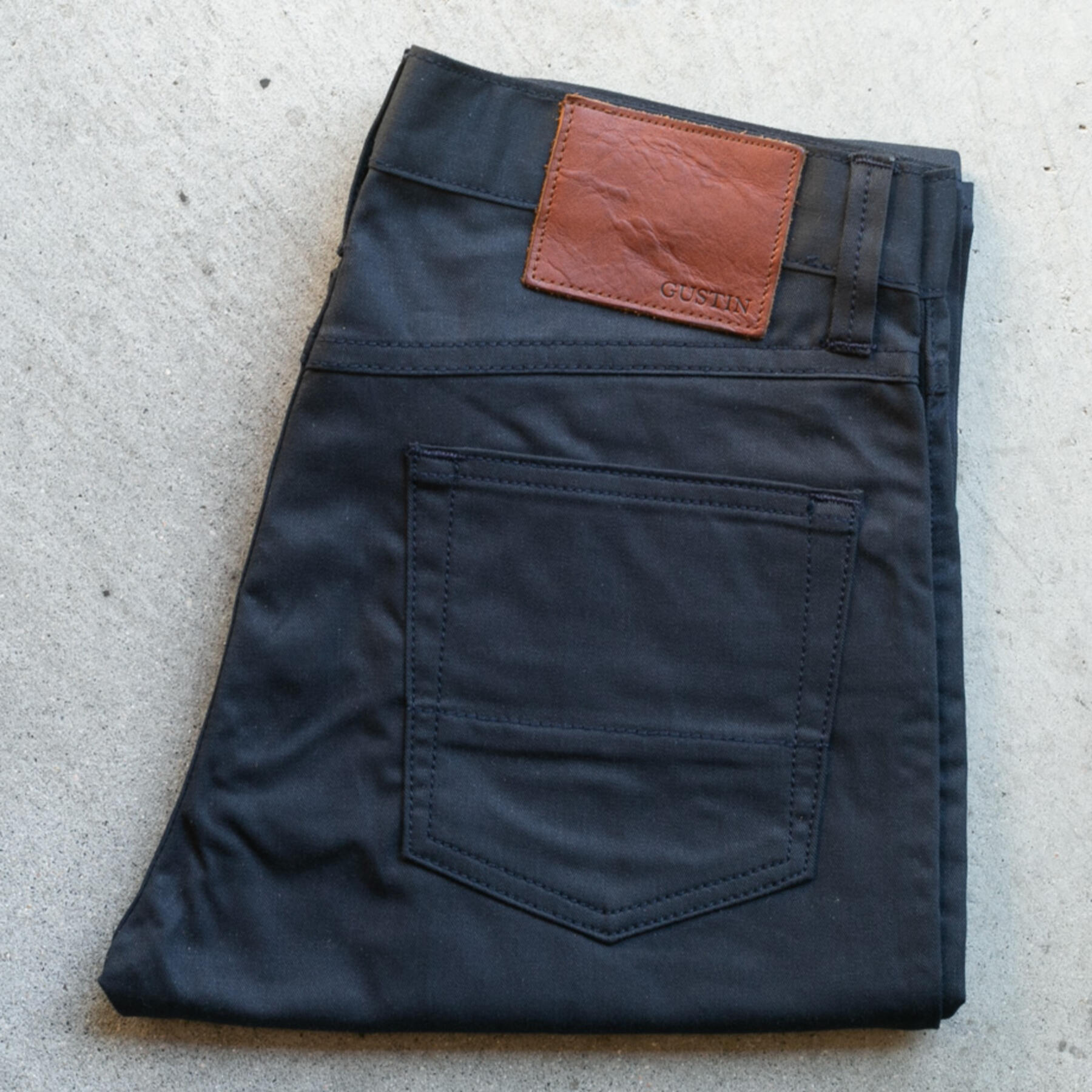 gustin #565 vintage selvedge chino cloth - midnight