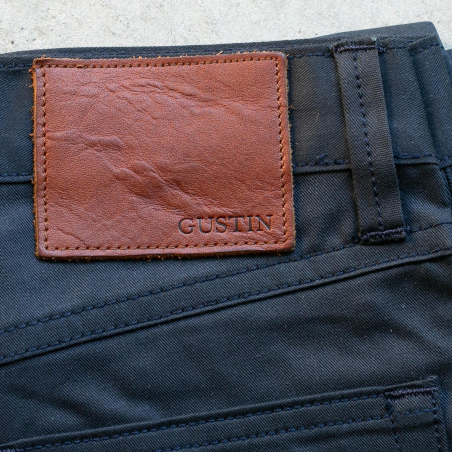 gustin #565 vintage selvedge chino cloth - midnight