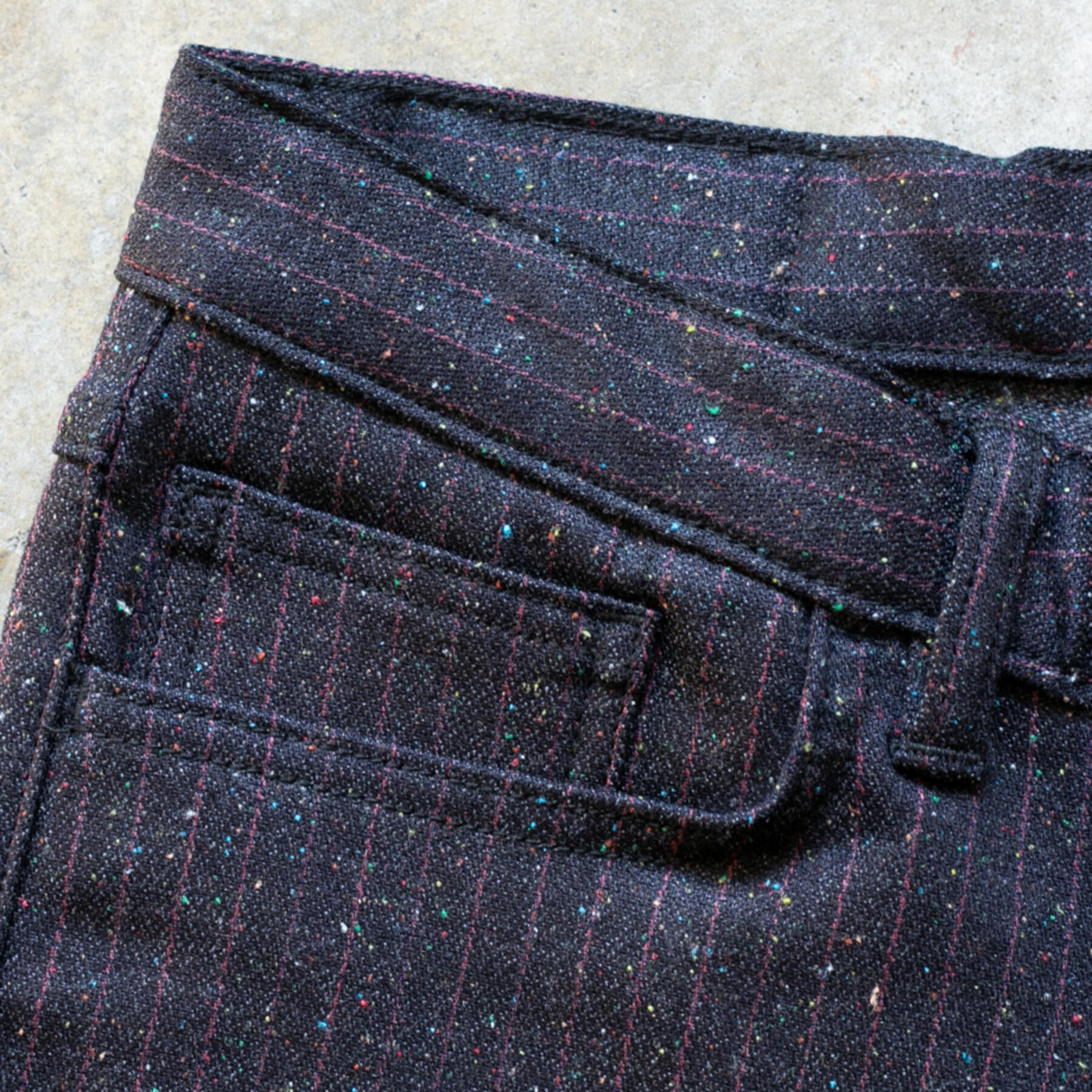 gustin #324 black pinstripe rainbow nep 5 pocket