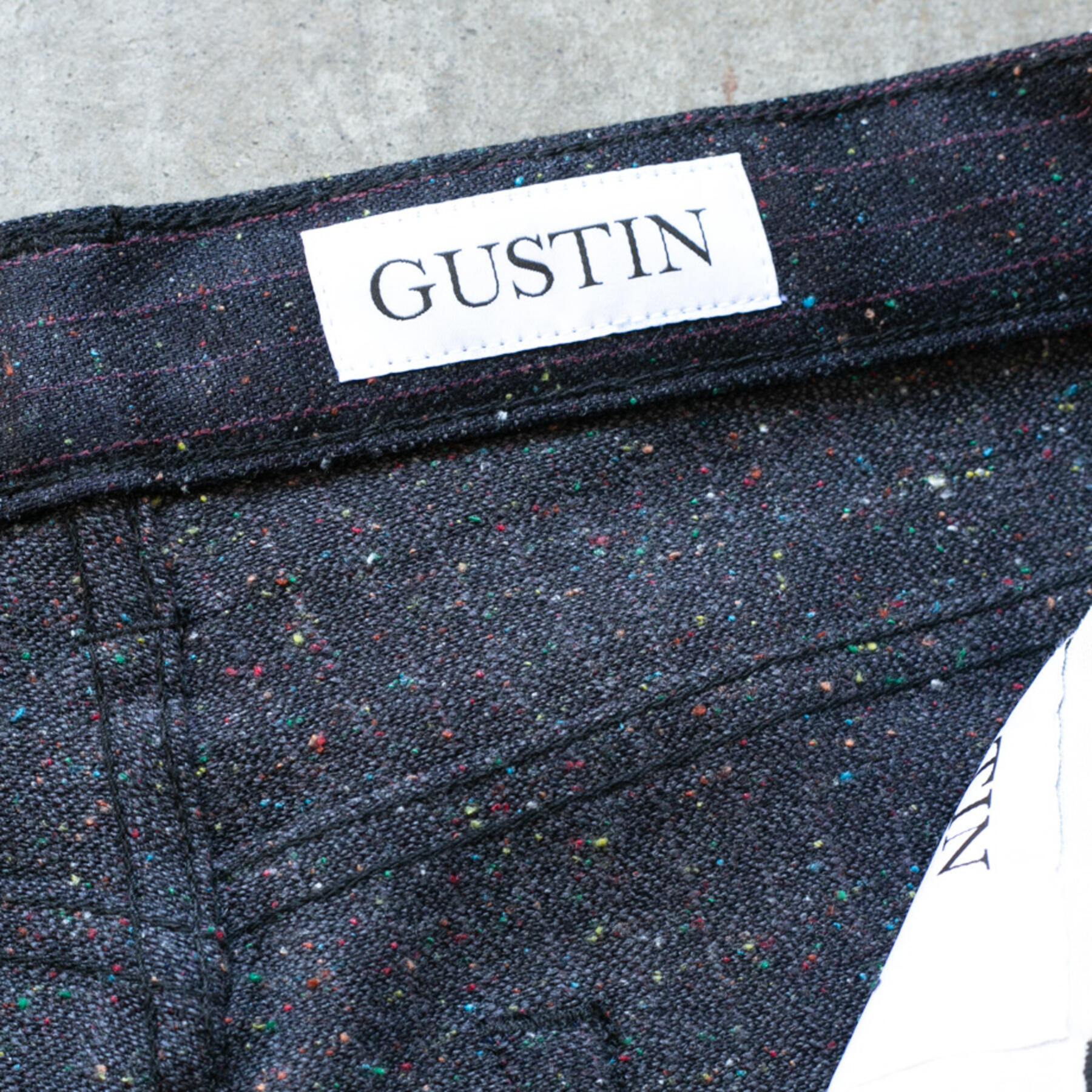 gustin #324 black pinstripe rainbow nep 5 pocket