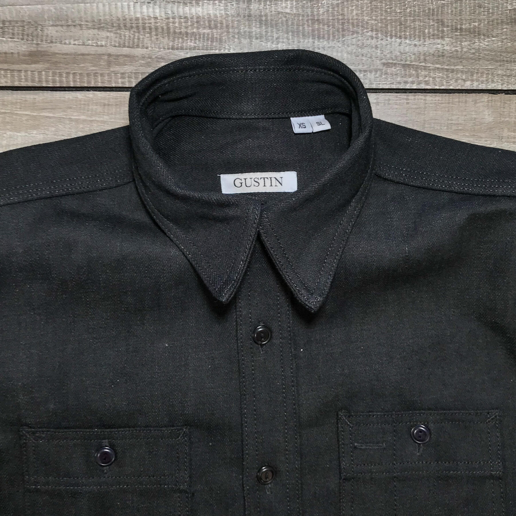 gustin #23 heavy blackxcoal workshirt