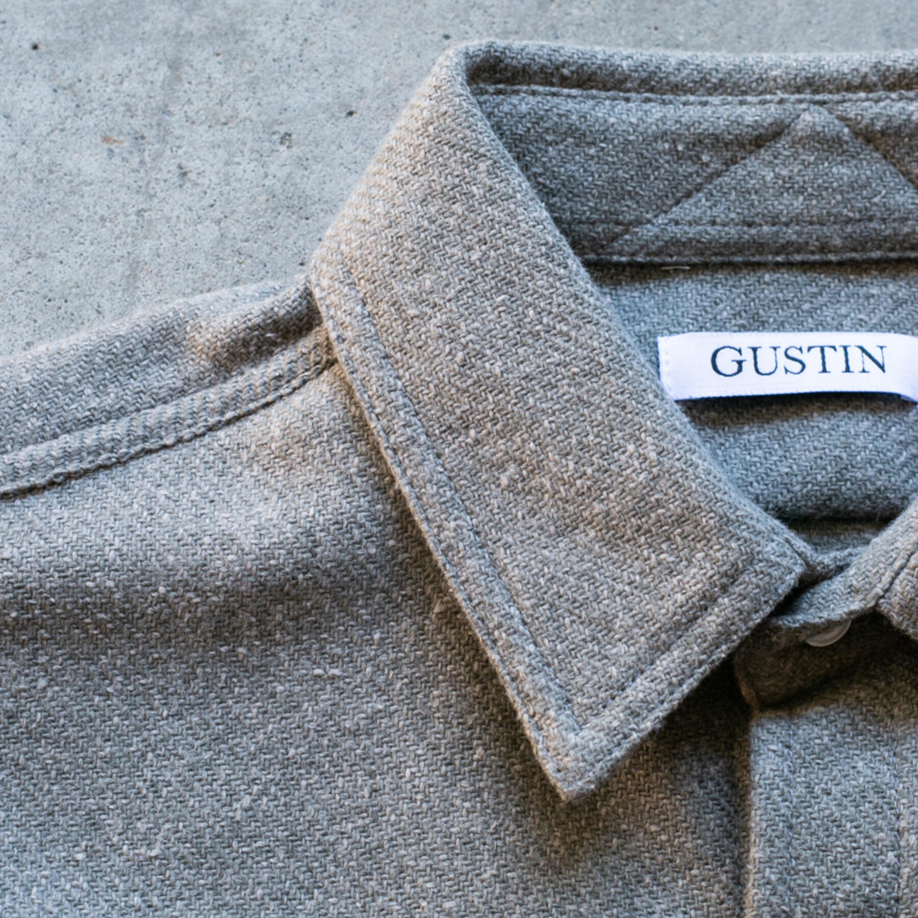 gustin #1171 repro 90's skater flannel - stone