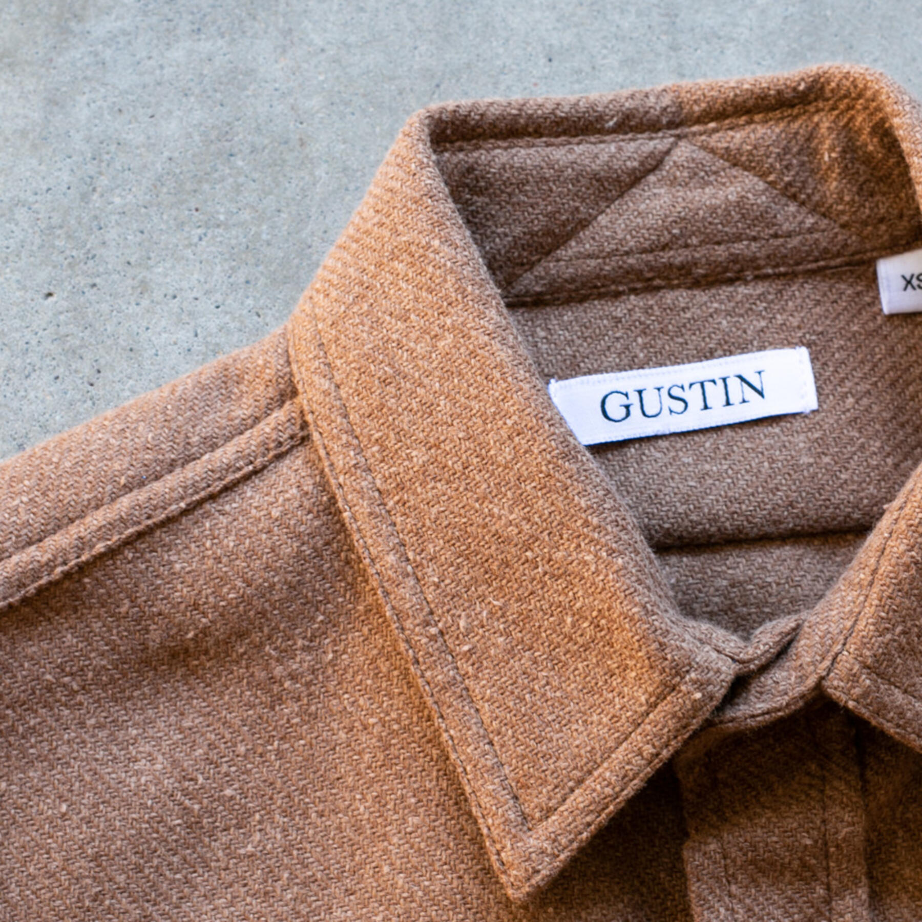 gustin #1172 repro 90's skater flannel - camel