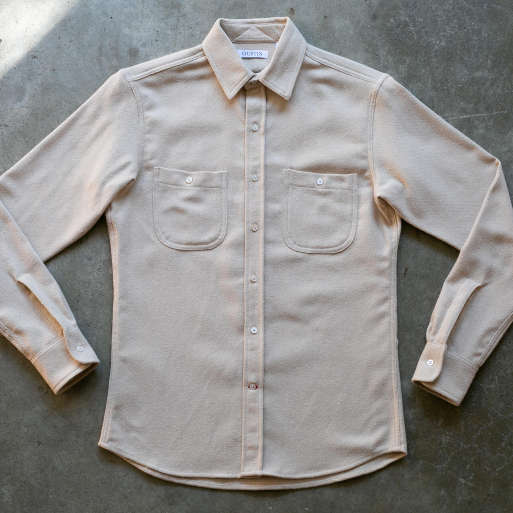 gustin #1173 repro 90's skater flannel - cream