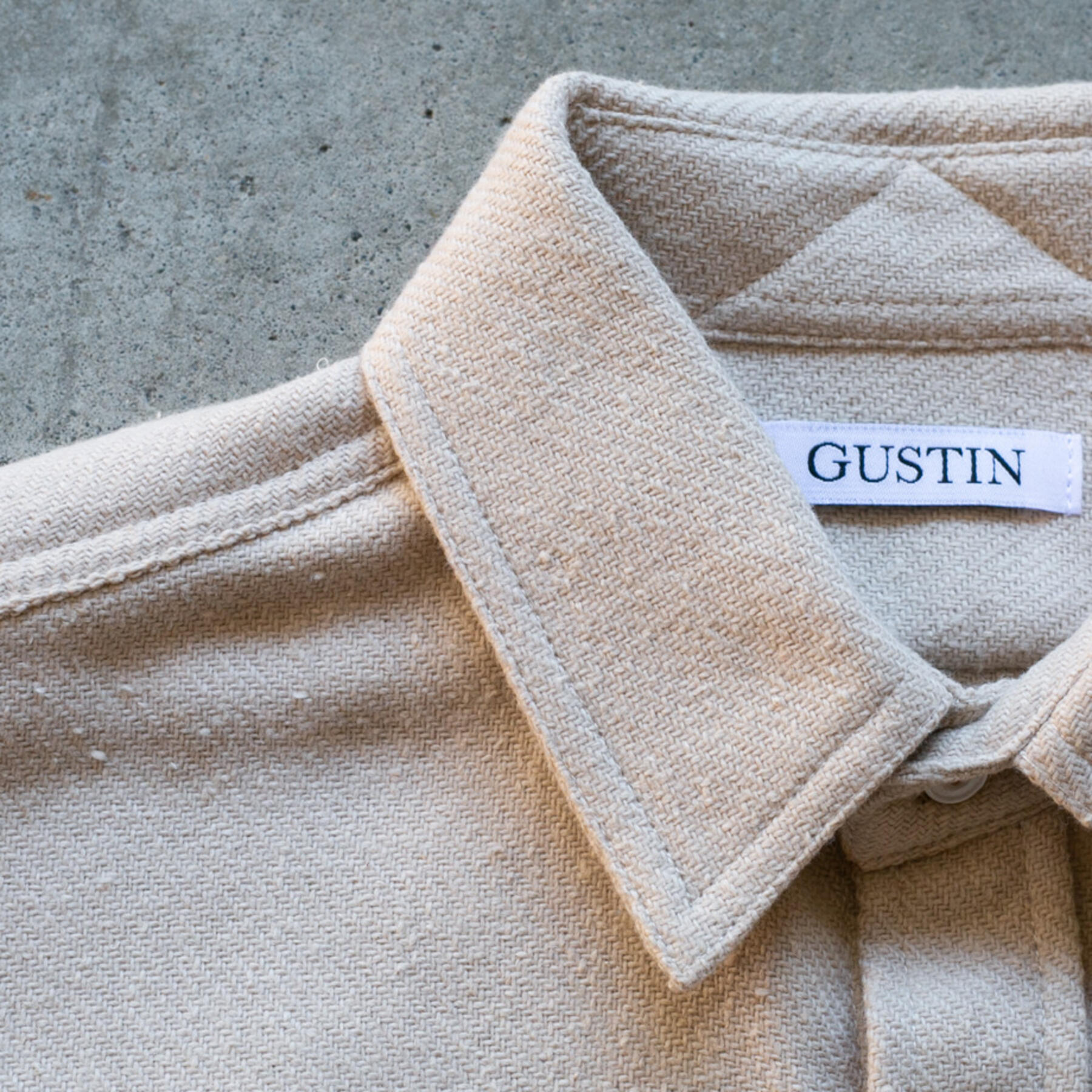 gustin #1173 repro 90's skater flannel - cream
