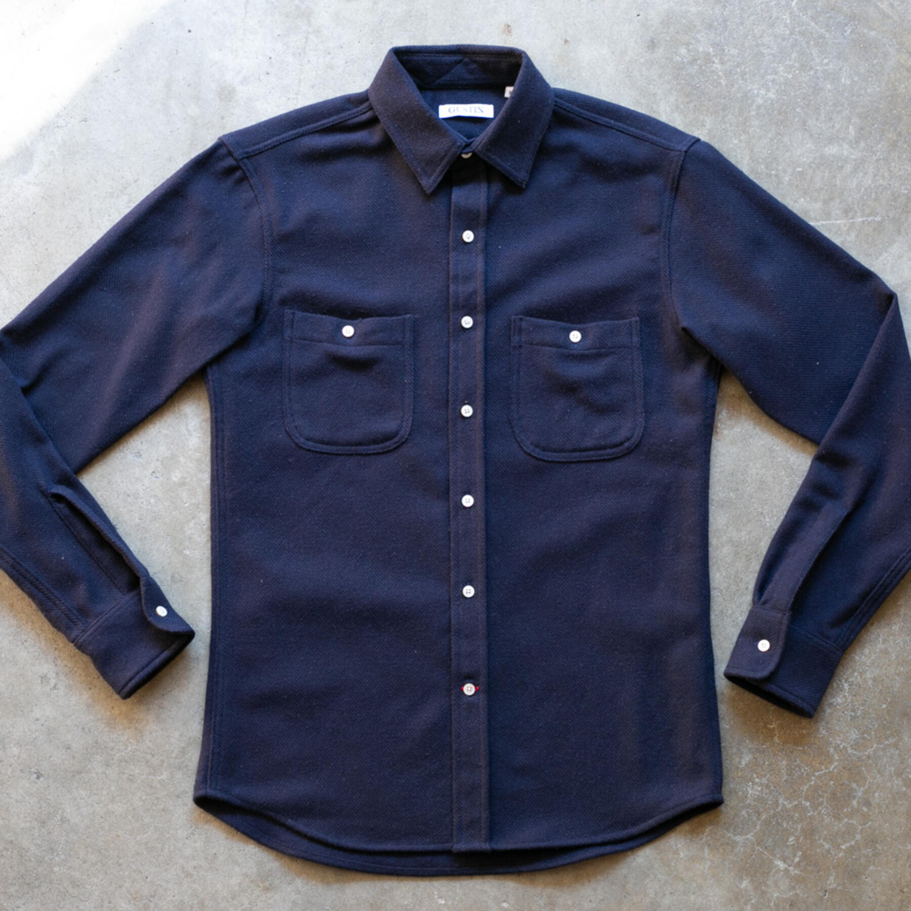 gustin #1174 repro 90's skater flannel - navy