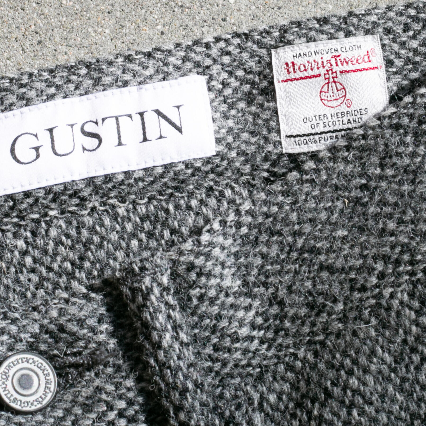 gustin #328 harris tweed® 5 pocket - heather grey