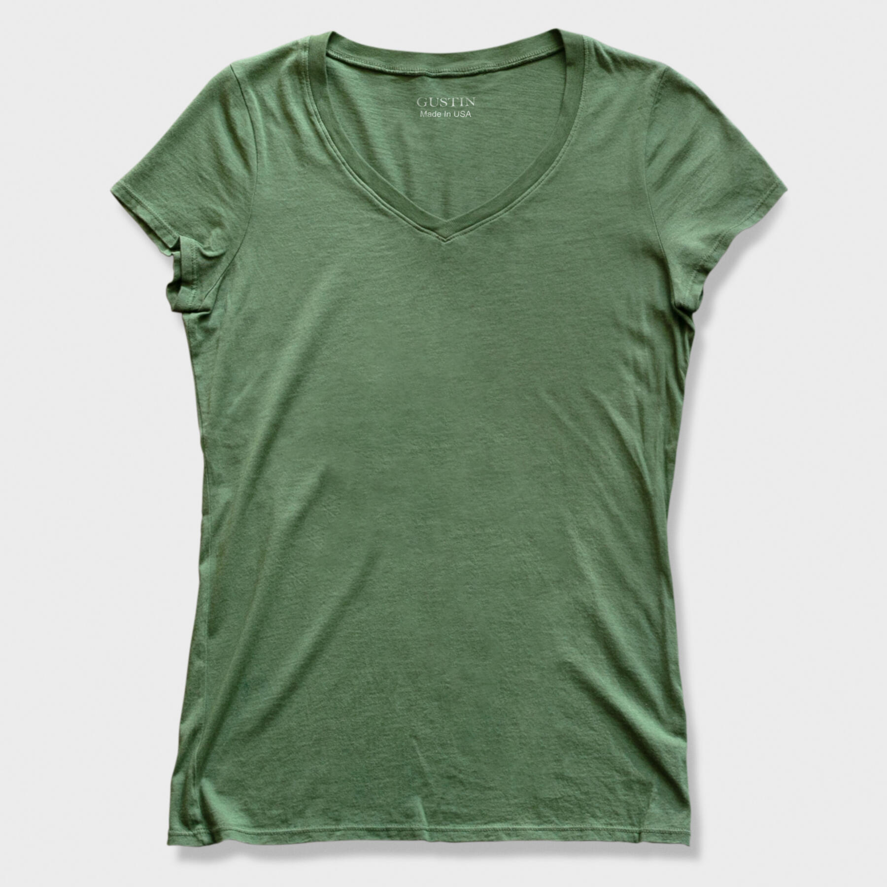 gustin women's v-neck t-shirt 2 pack - army