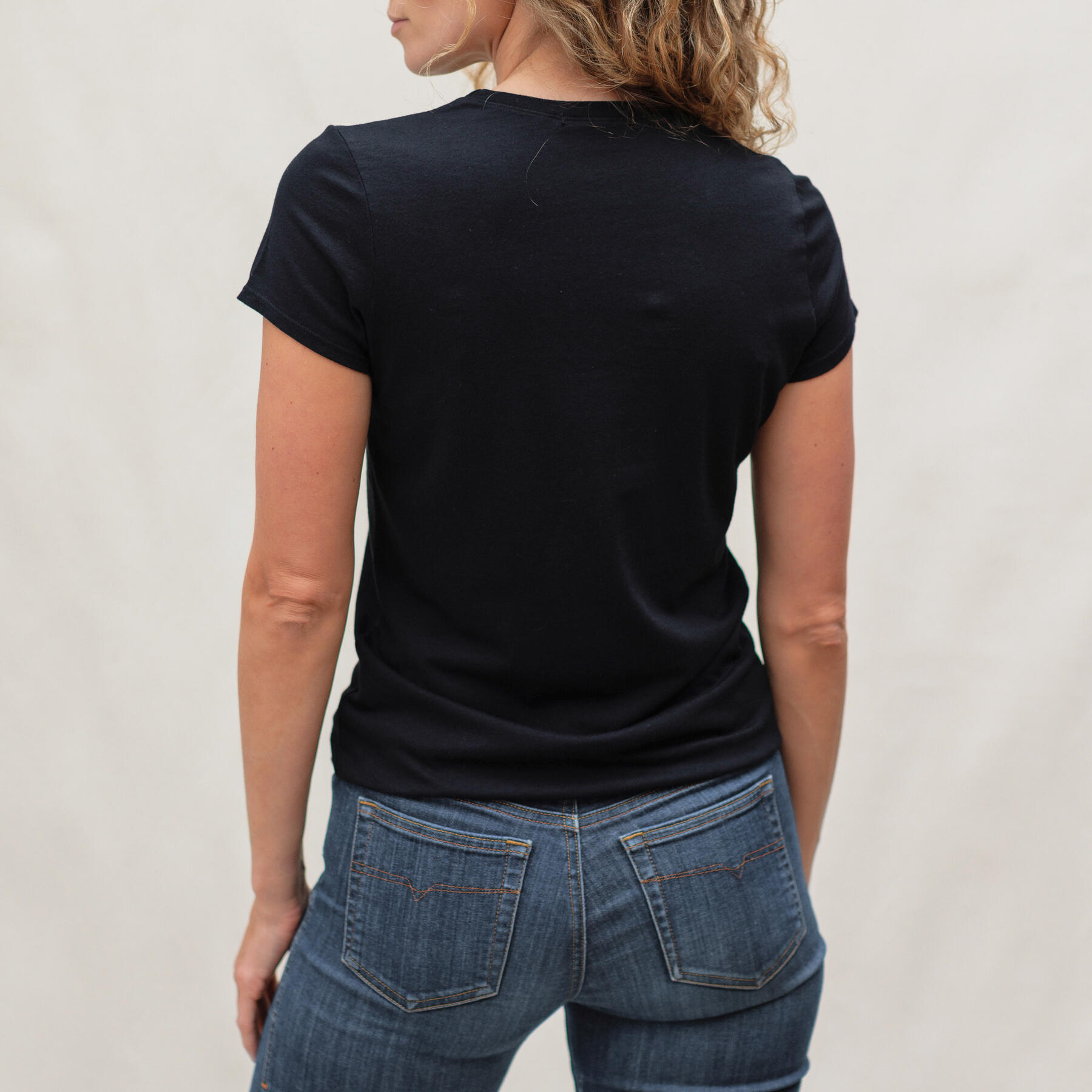 gustin women's crew neck t-shirt 2 pack - black