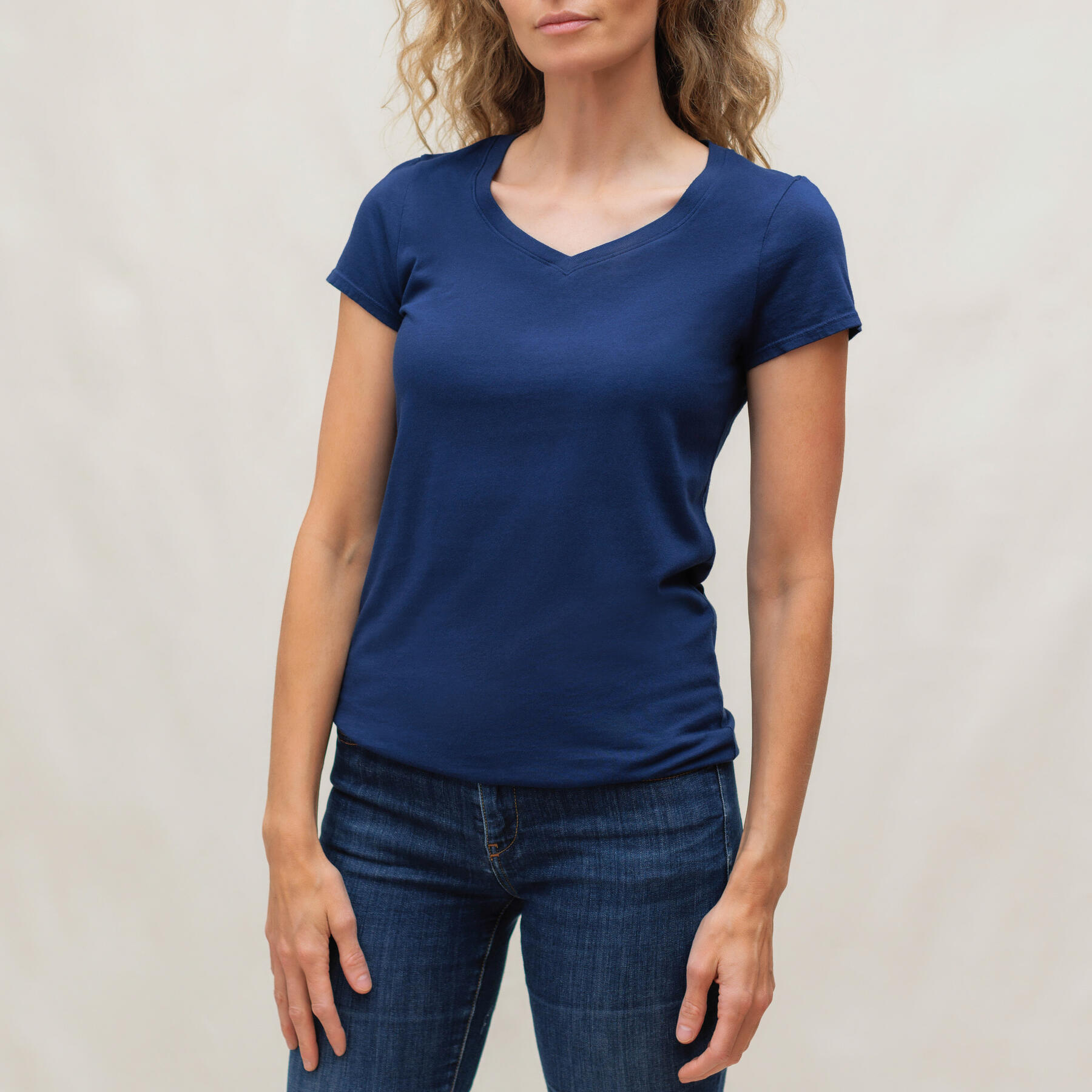 gustin women's v-neck t-shirt 2 pack - navy