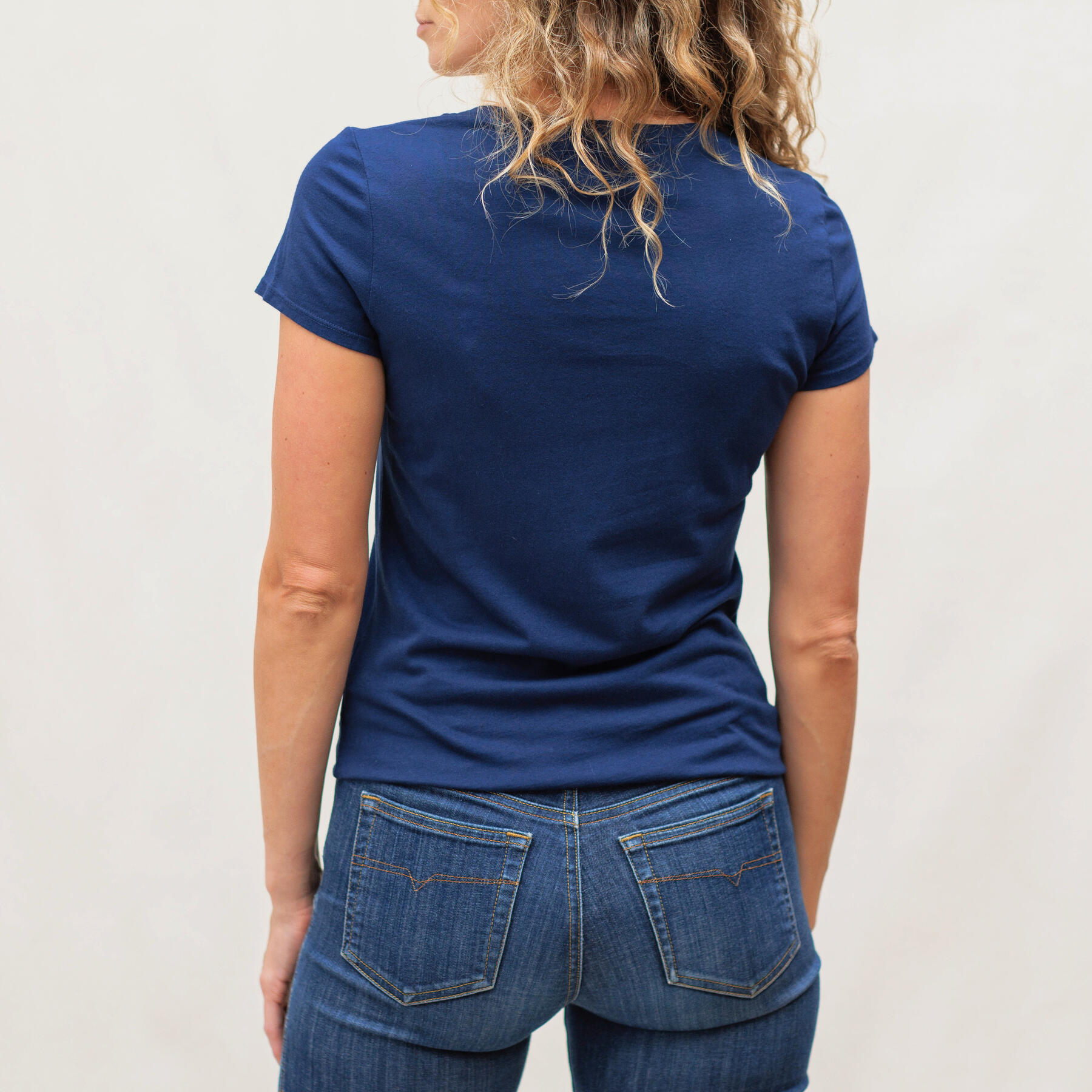gustin women's v-neck t-shirt 2 pack - navy
