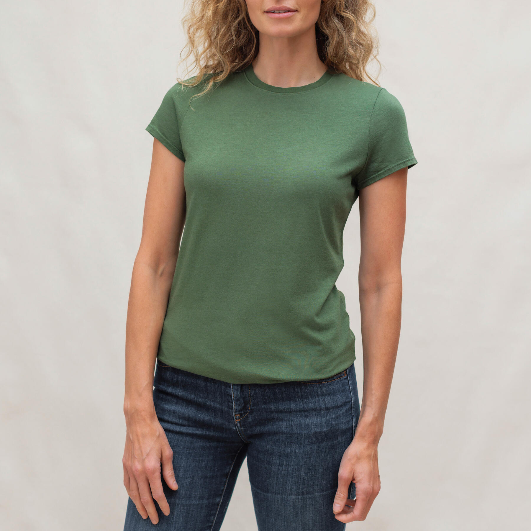 gustin women's crew neck t-shirt 2 pack - army