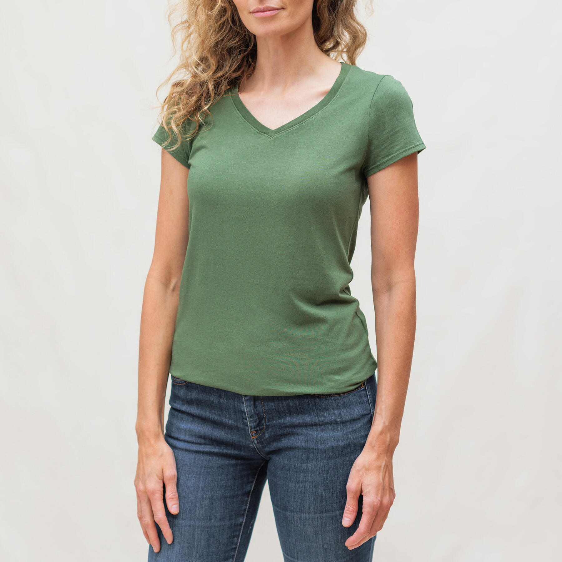 gustin women's v-neck t-shirt 2 pack - army