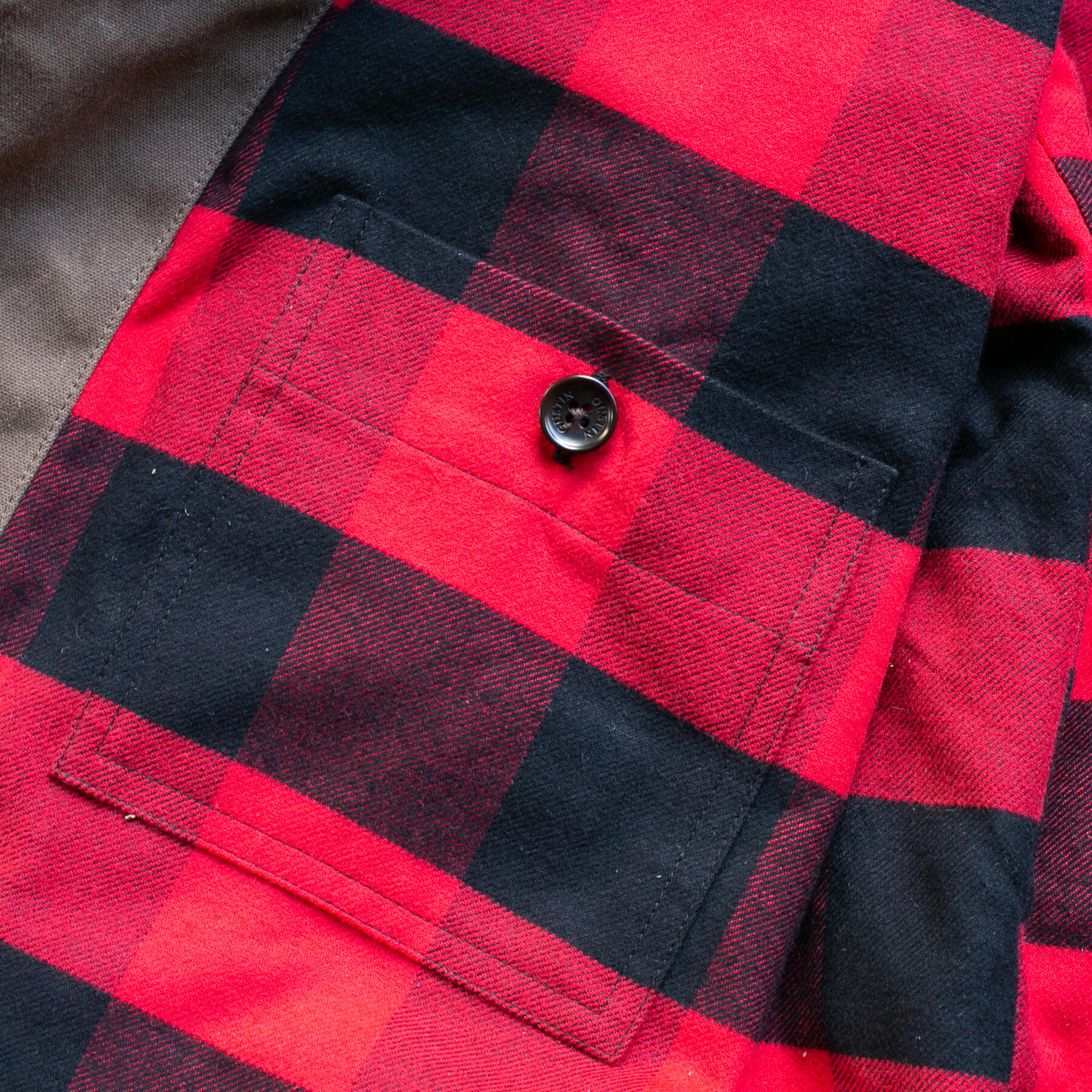 gustin huntsman jacket - waxed dark oak