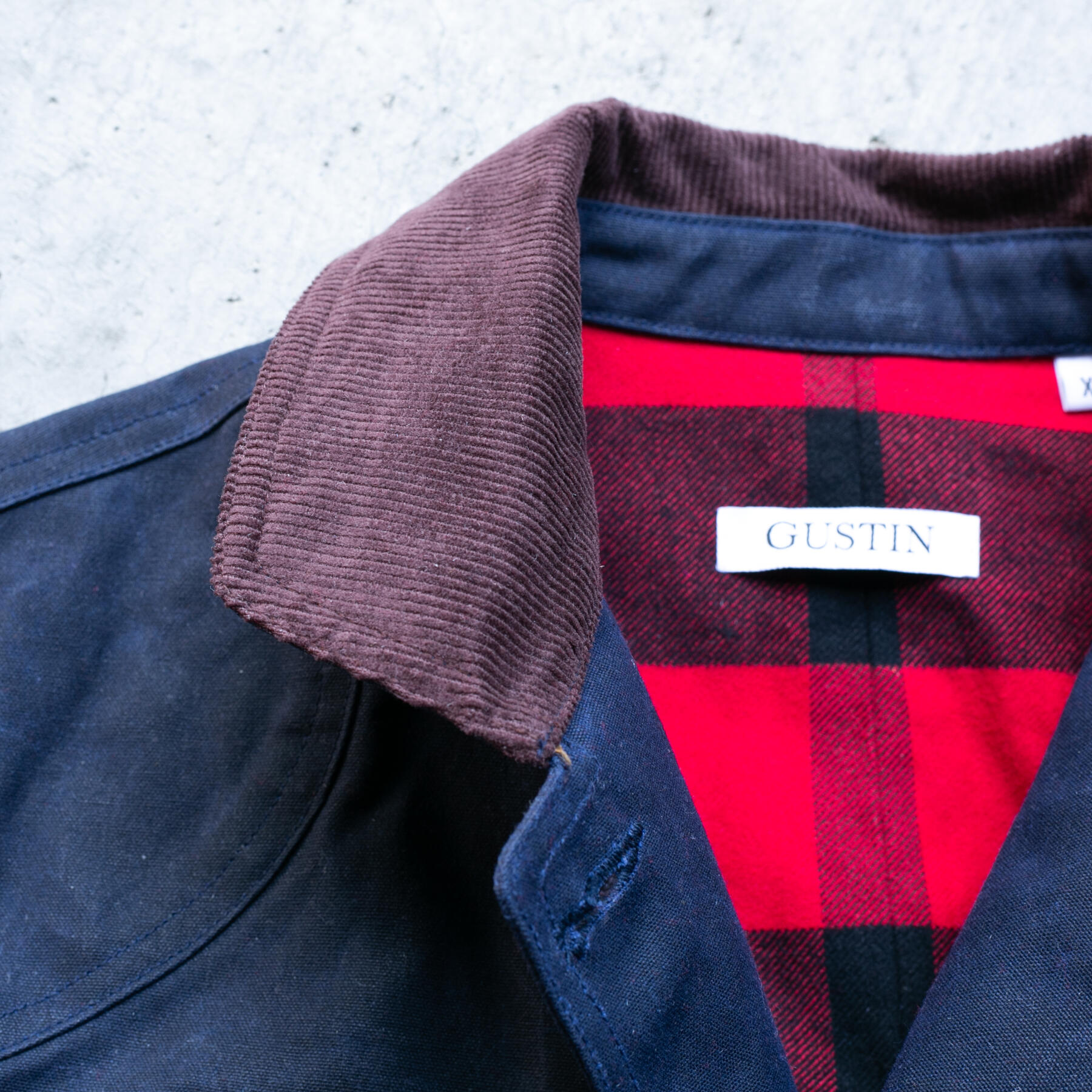 gustin huntsman jacket - waxed navy