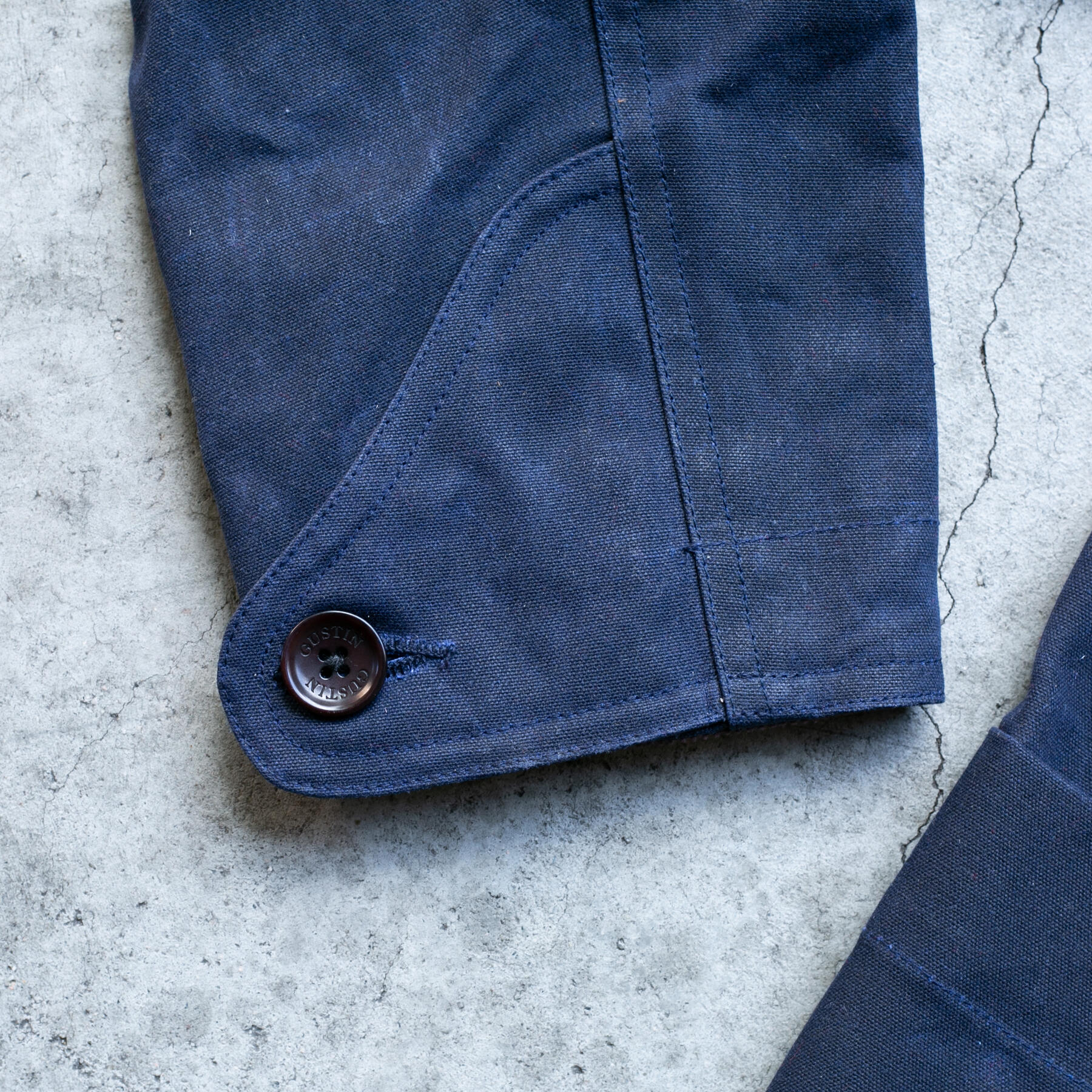 gustin huntsman jacket - waxed navy