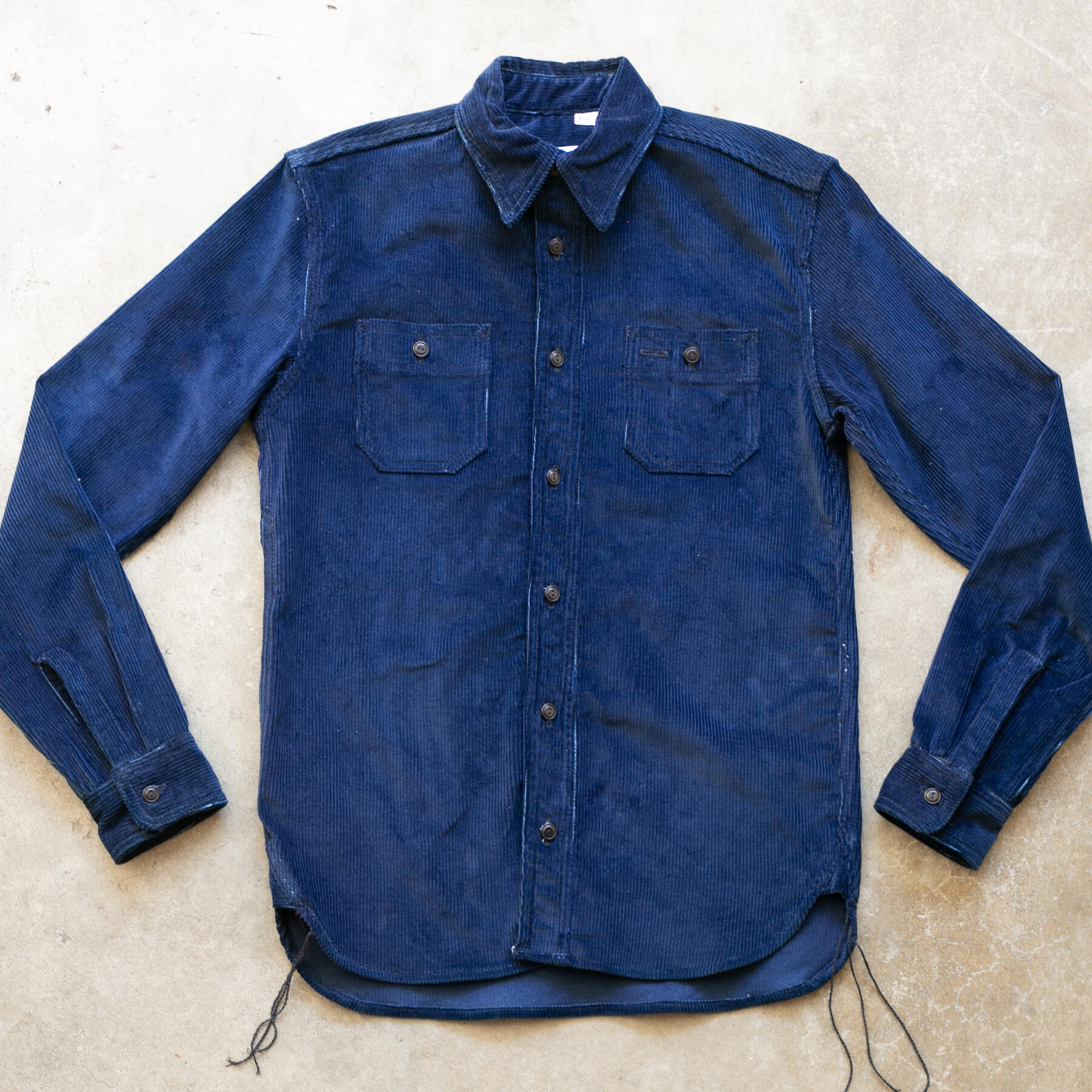 gustin #165 indigo dyed corduroy workshirt