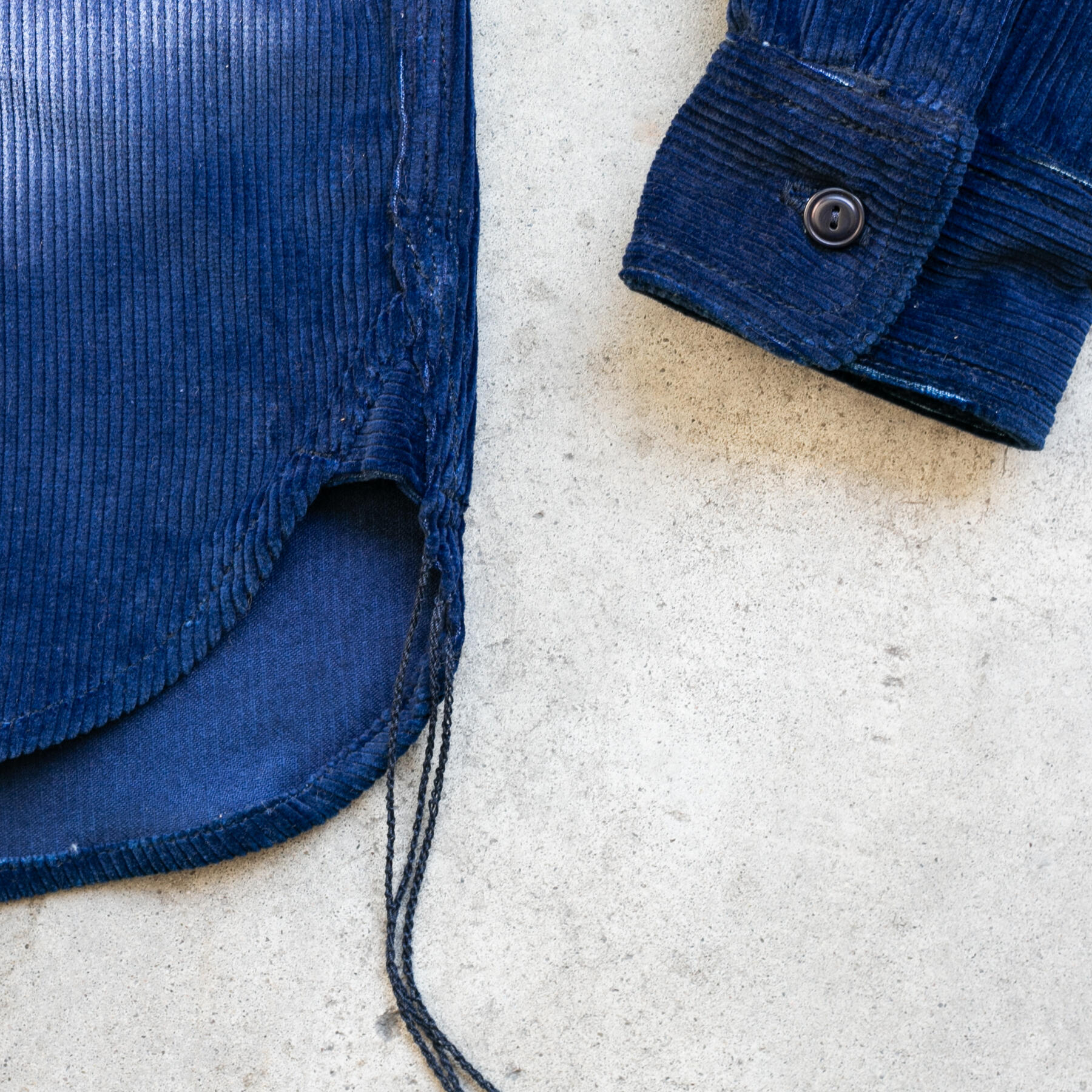 gustin #165 indigo dyed corduroy workshirt