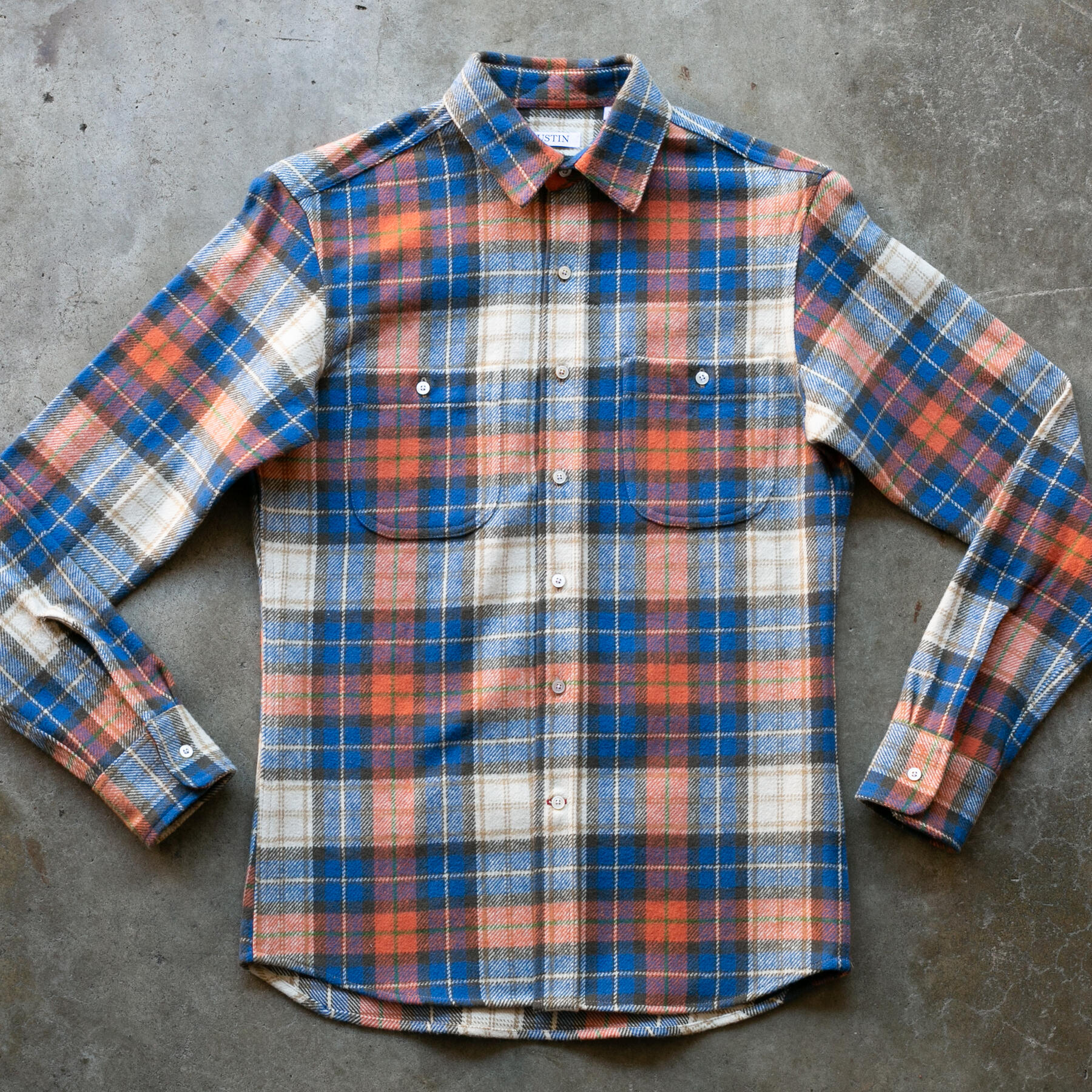 gustin #1179 monster flannel - retro multi