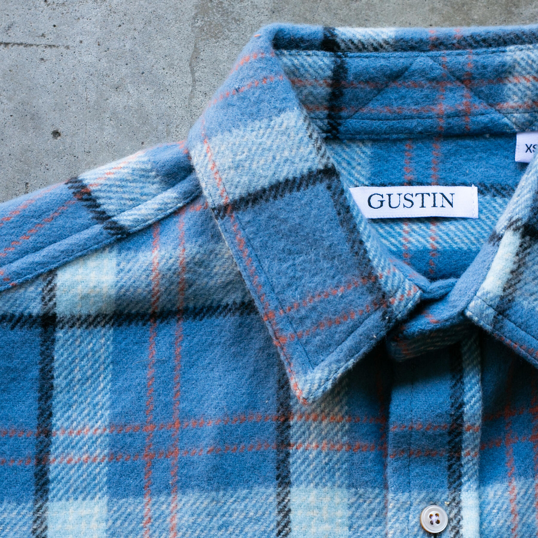 gustin #1181 monster flannel - bluejay