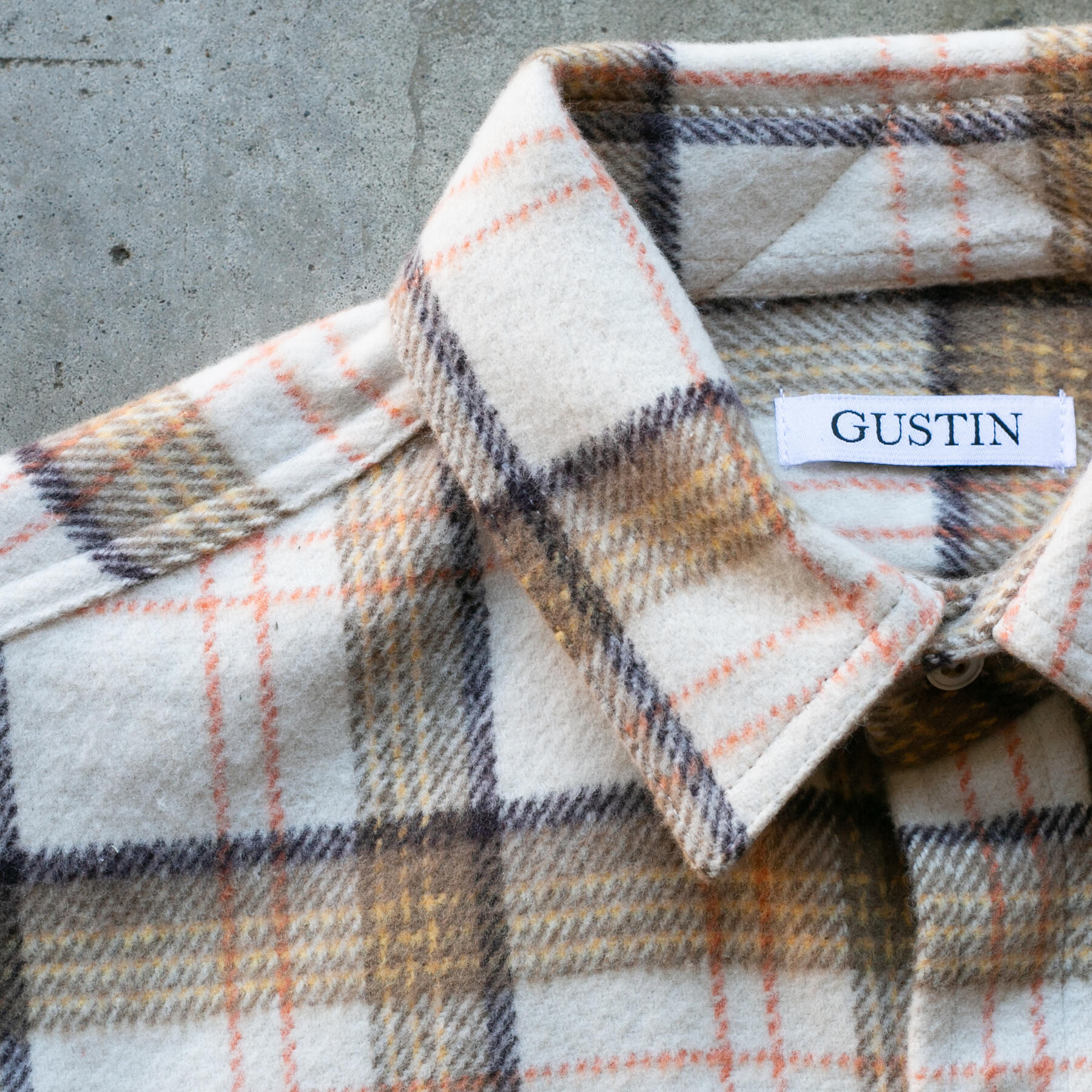 gustin #1182 monster flannel - cream coffee