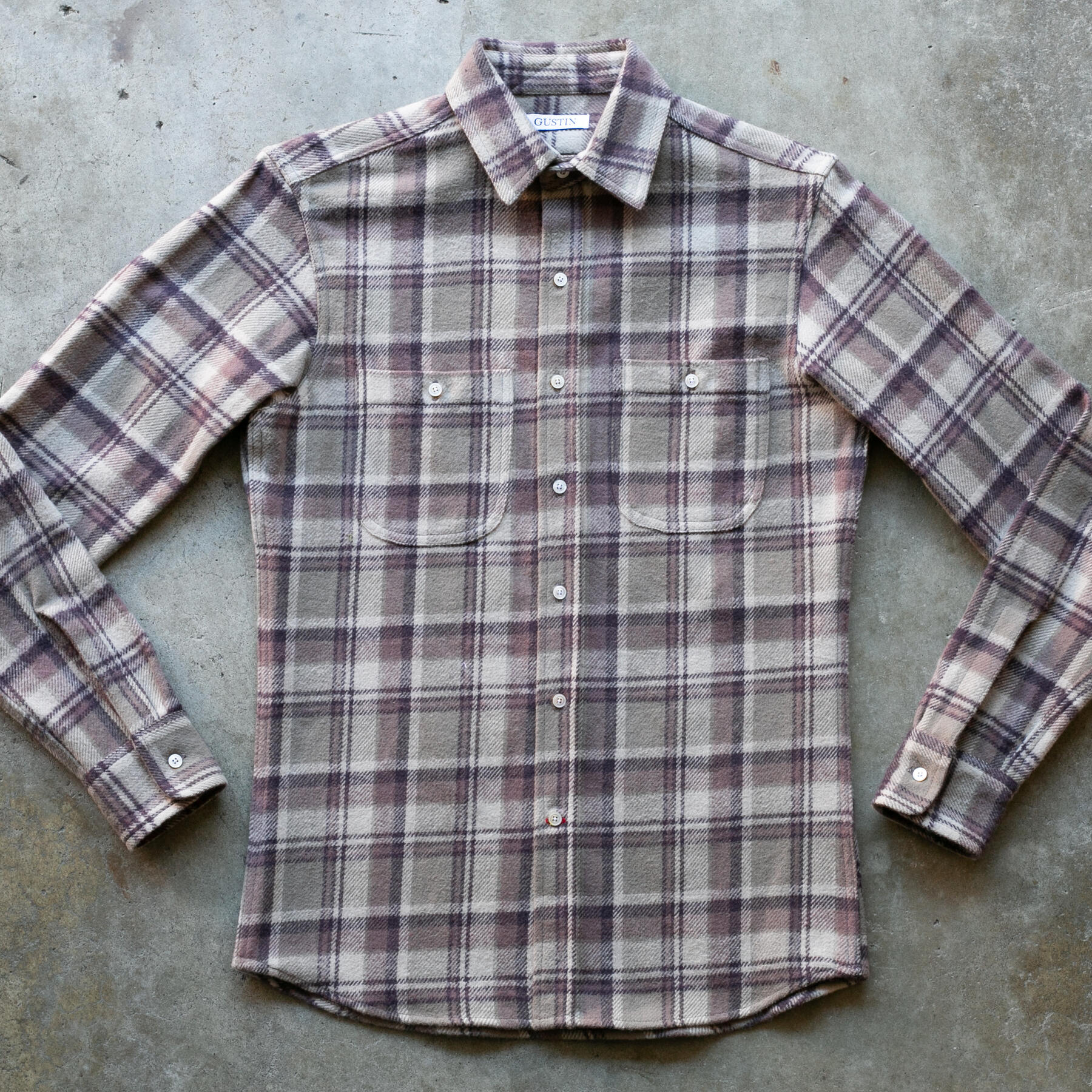 gustin #1184 monster flannel - rust