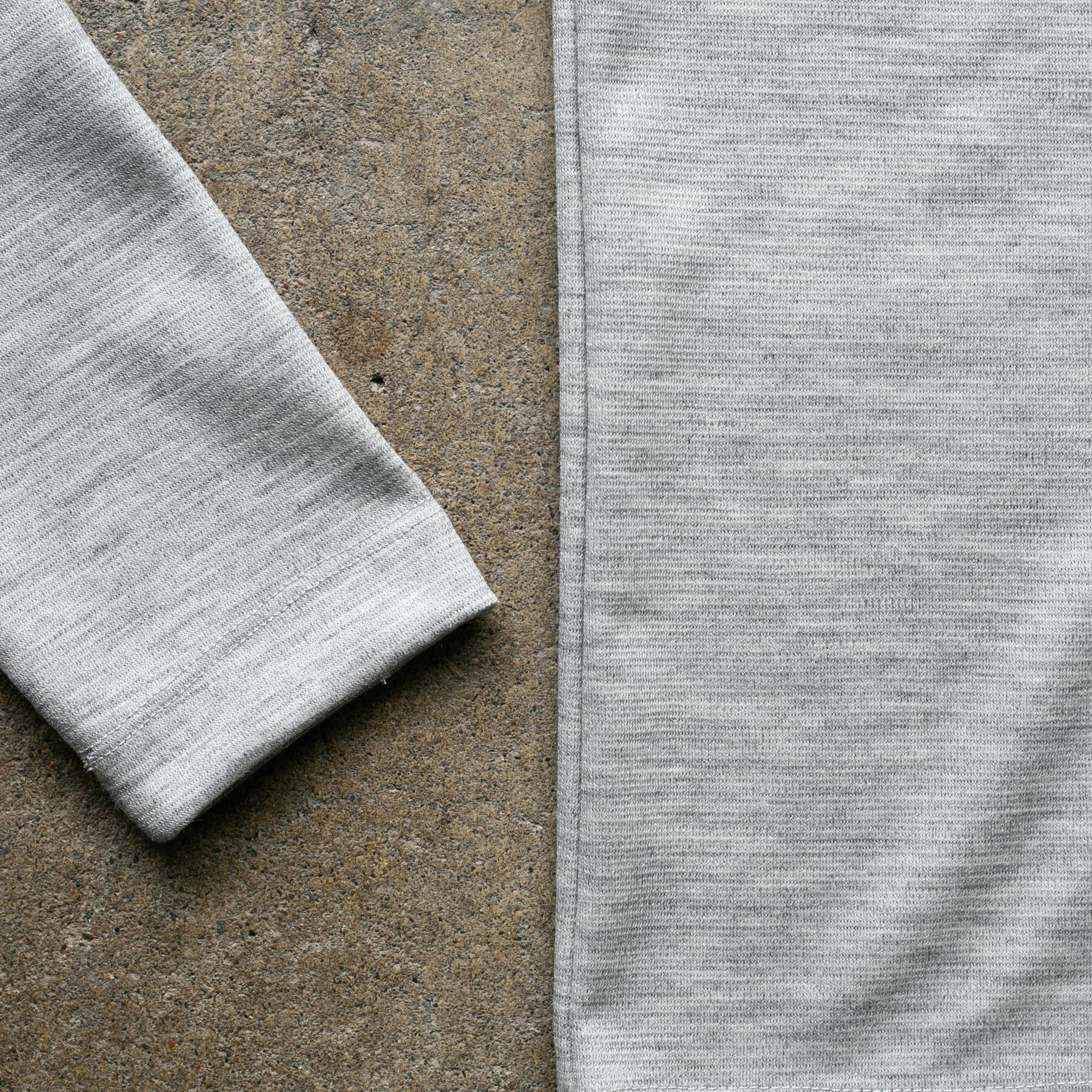 gustin japan wool jersey pocket crew - concrete