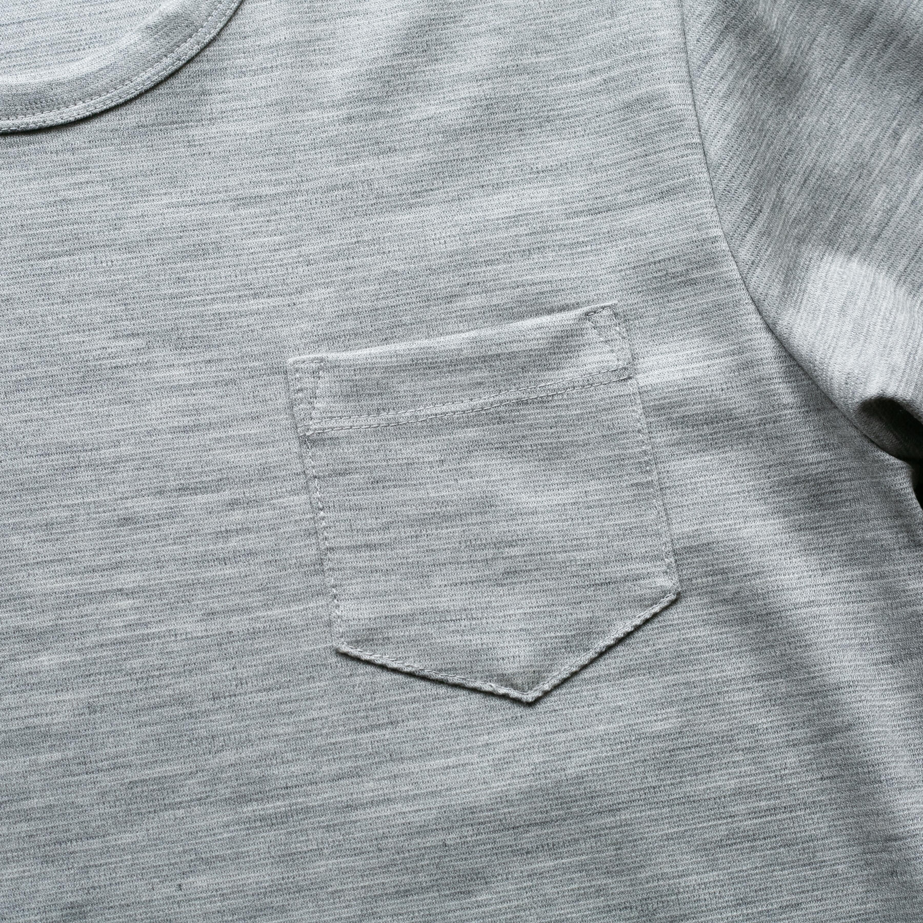 gustin japan wool jersey pocket crew - concrete