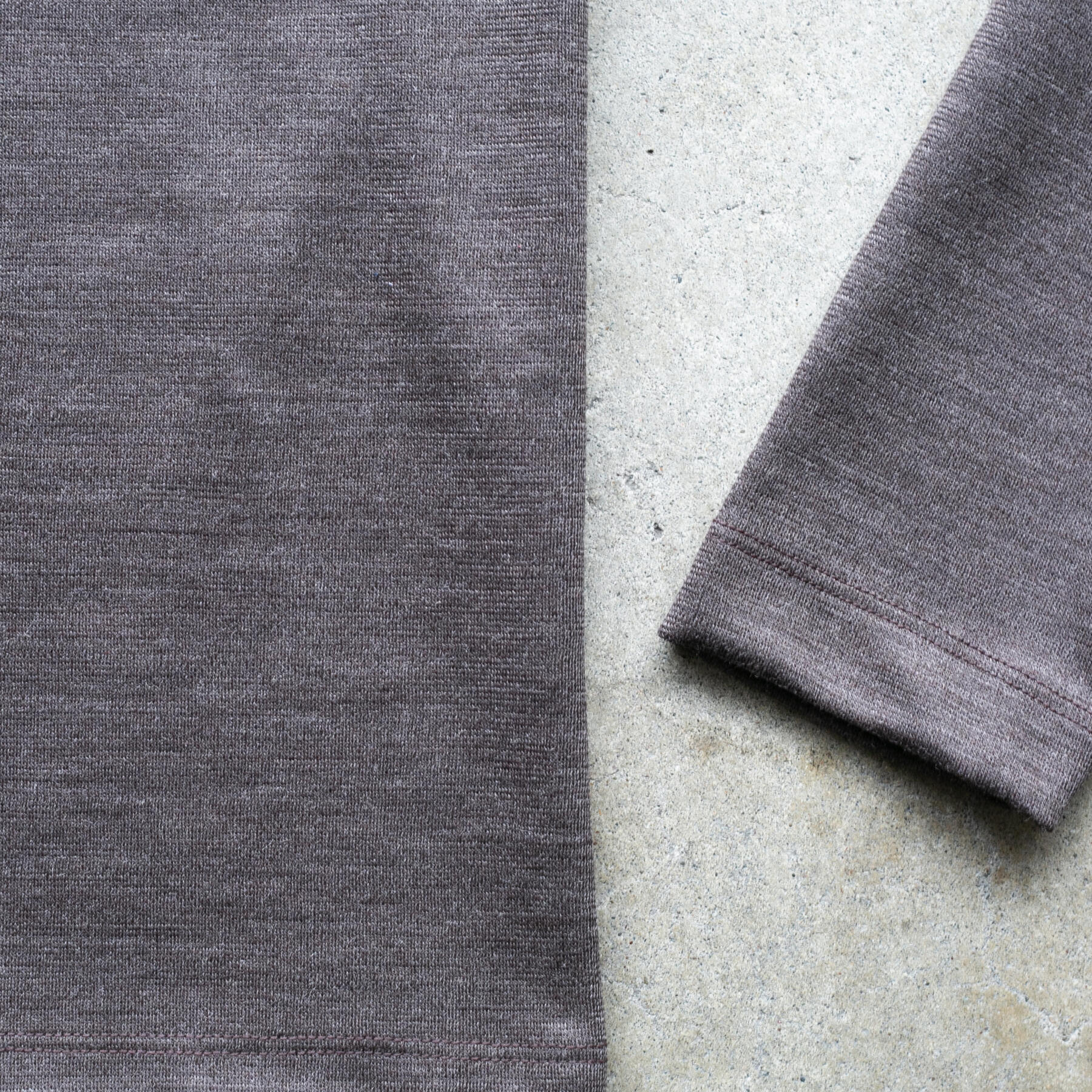 gustin japan wool jersey pocket crew - oak