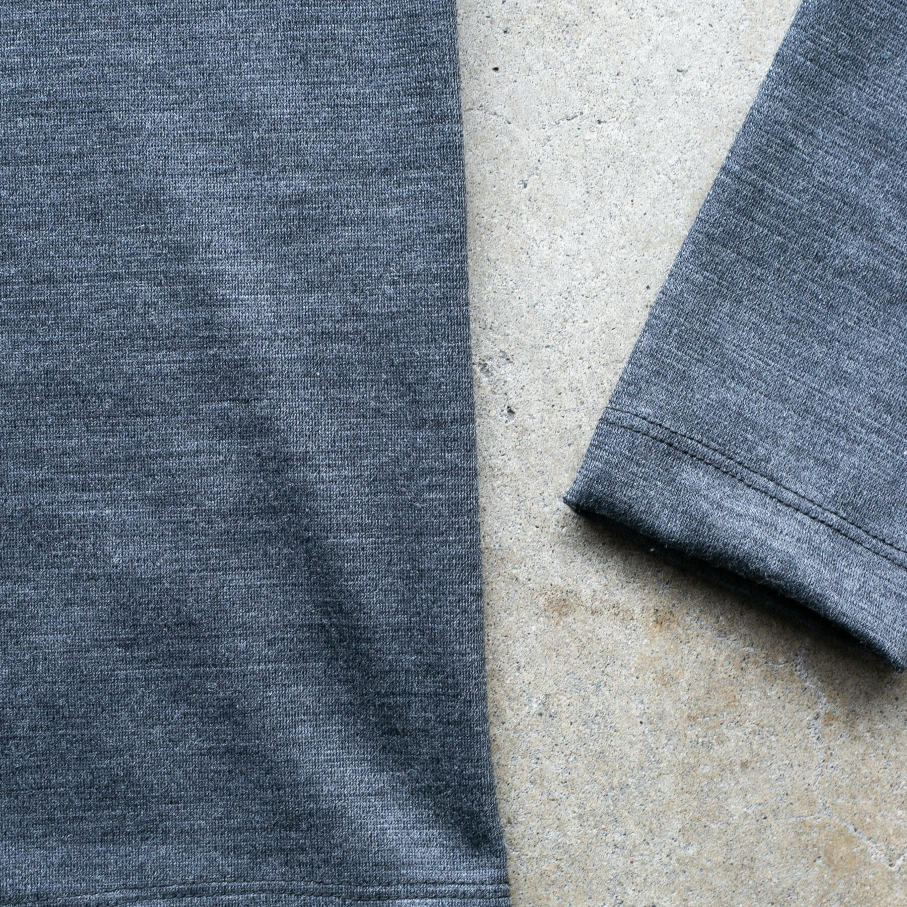 gustin japan wool jersey pocket crew - gunmetal