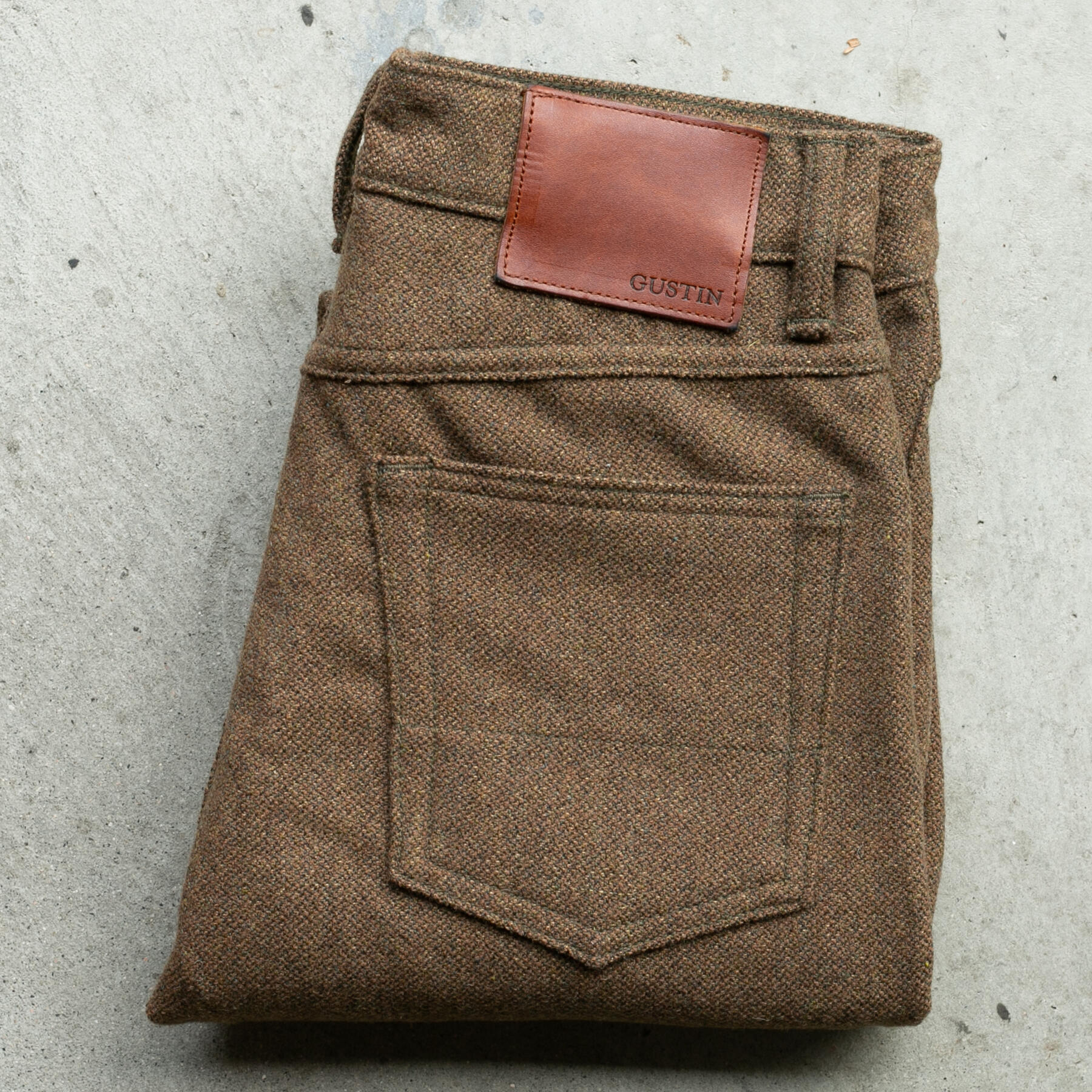 gustin #337 japan pure wool tweed - rust