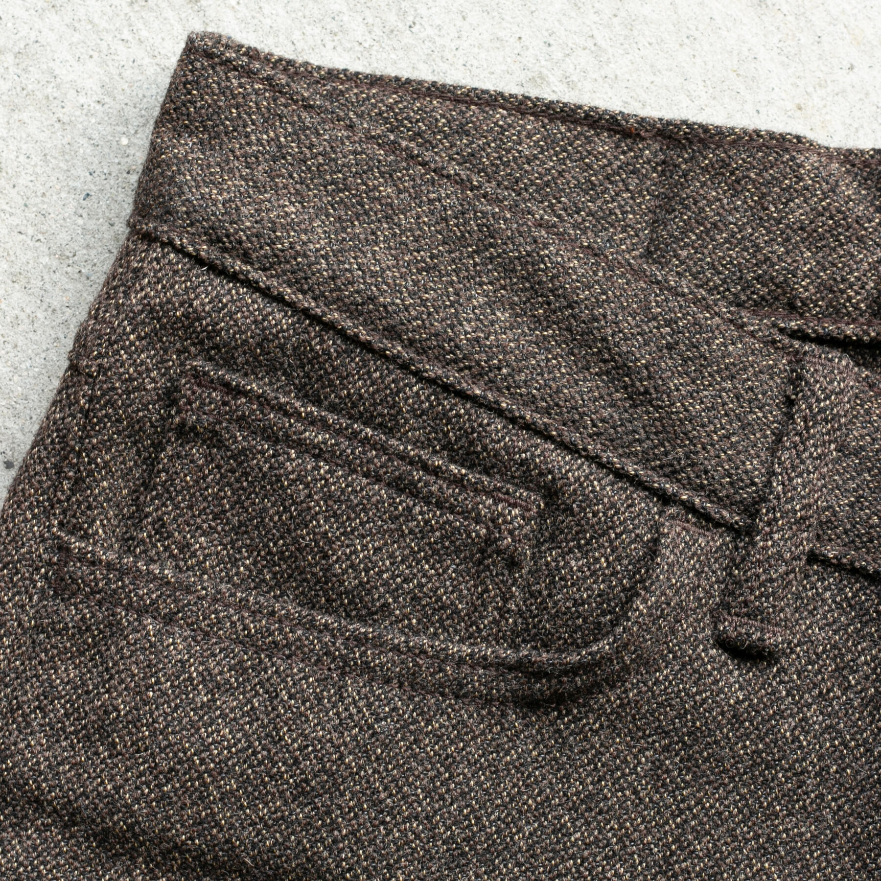 gustin #338 japan pure wool tweed - walnut