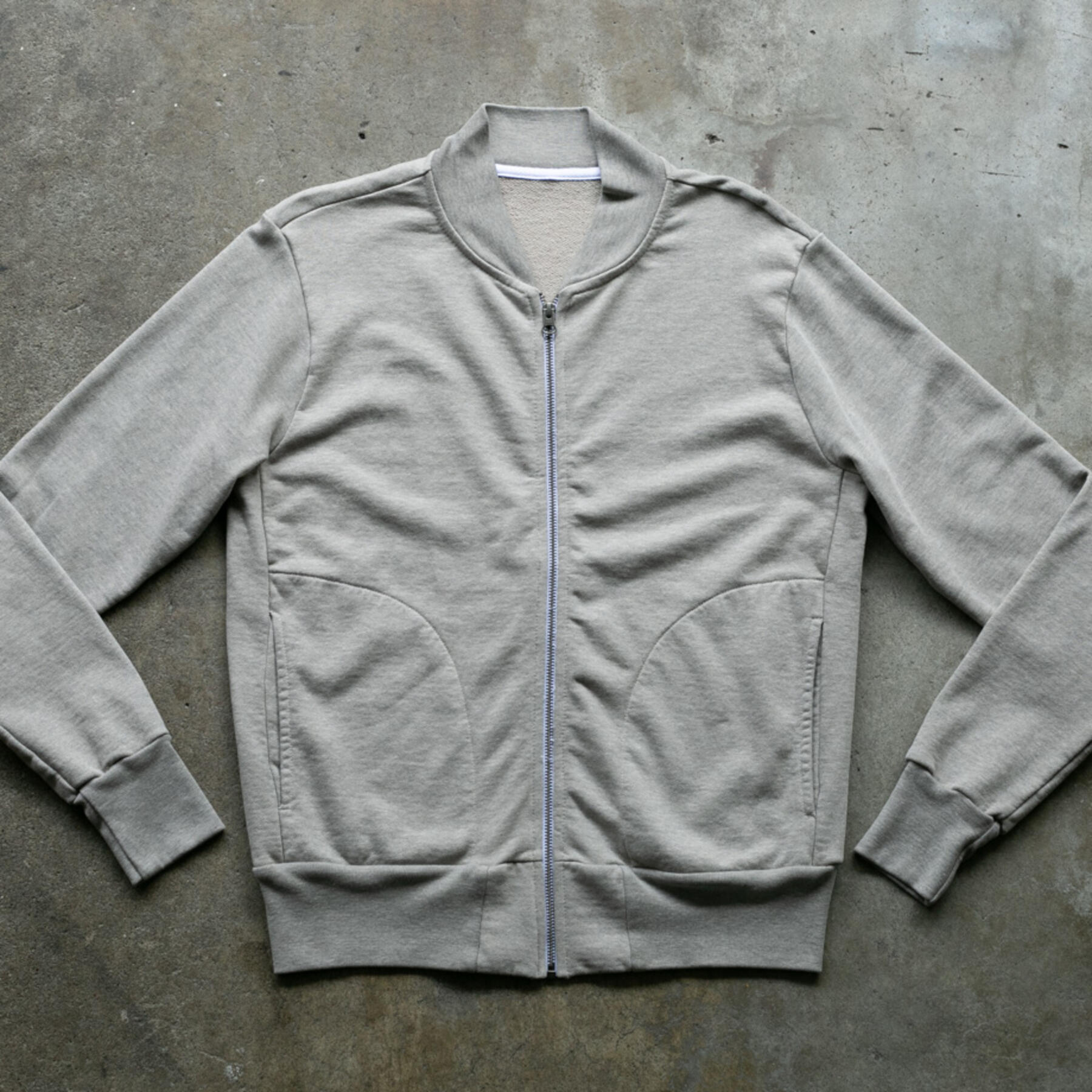 gustin french terry bomber - grey-green