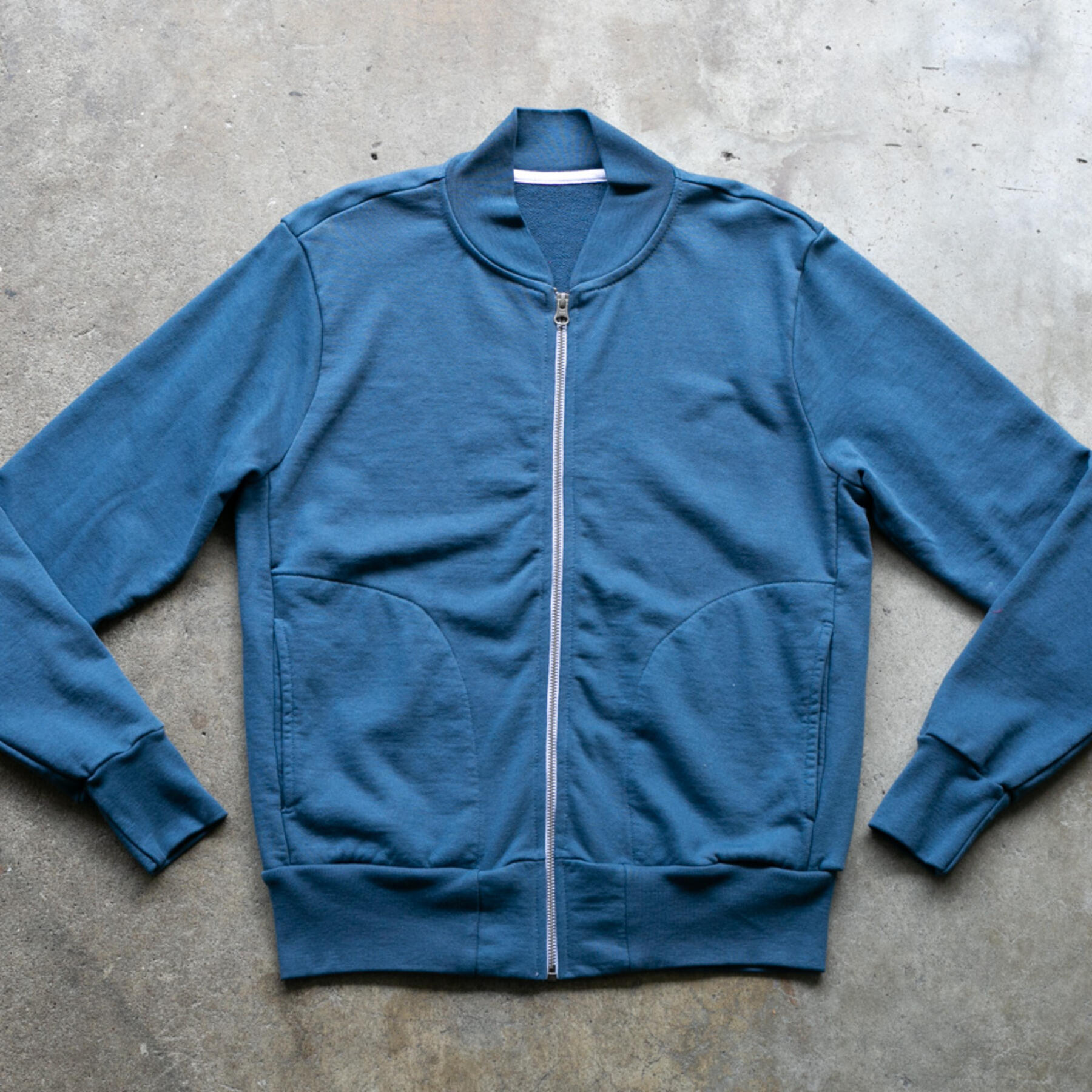 gustin french terry bomber - vintage blue