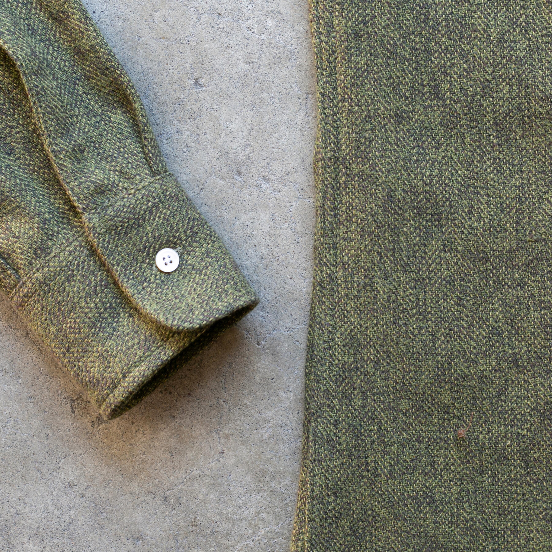 gustin #1186 japan low twist shirt - moss