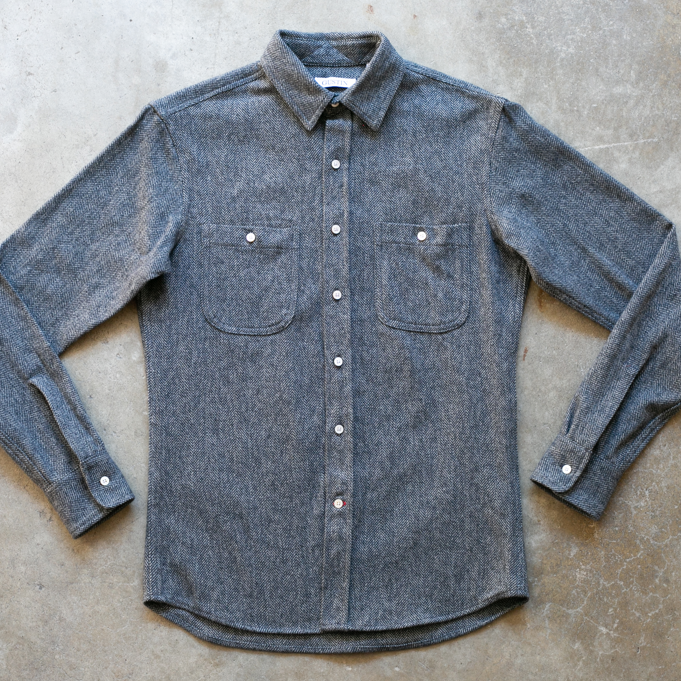 1187 Japan Low Twist Shirt - Navy | Gustin | Shirts