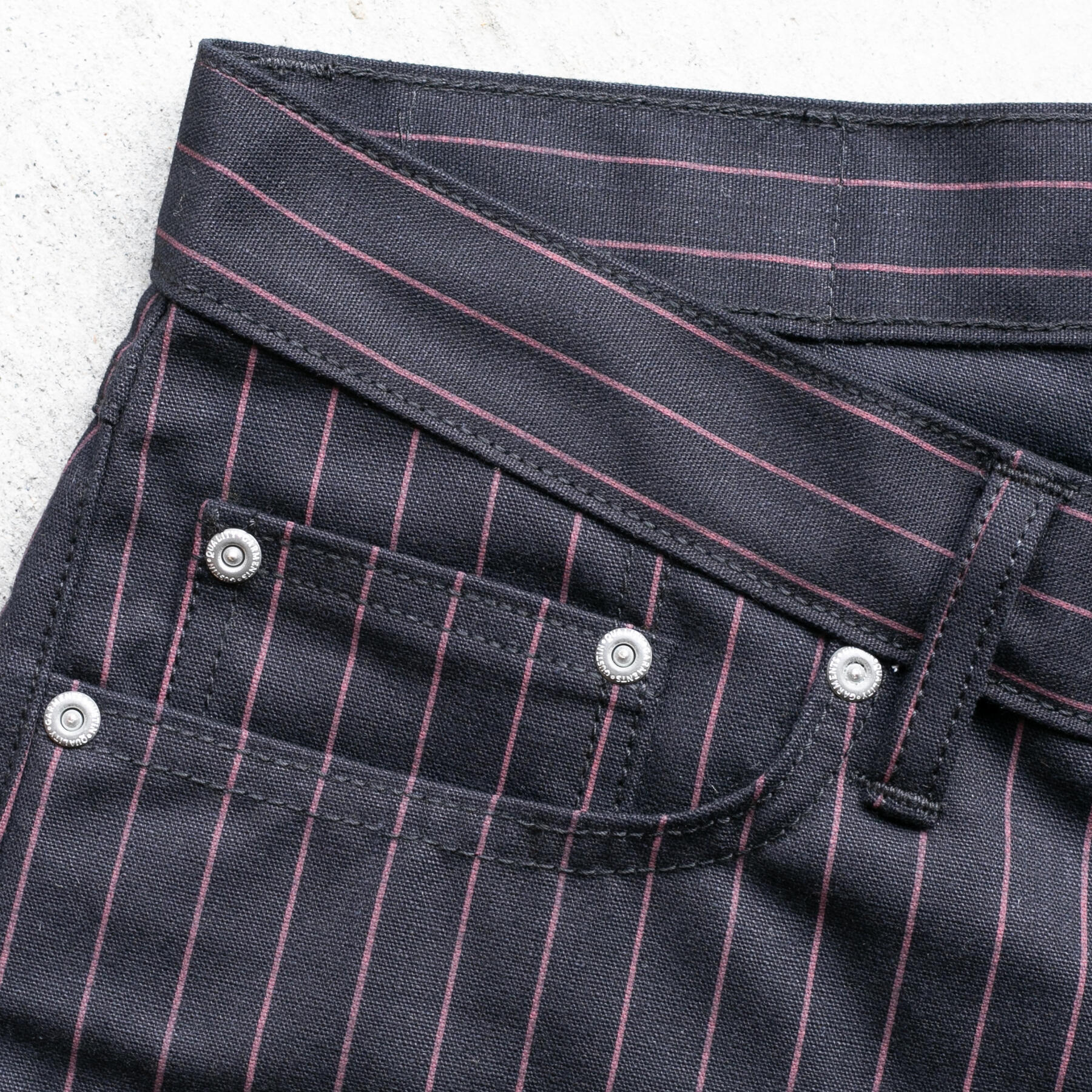 gustin #570 selvedge pinstripe canvas - black