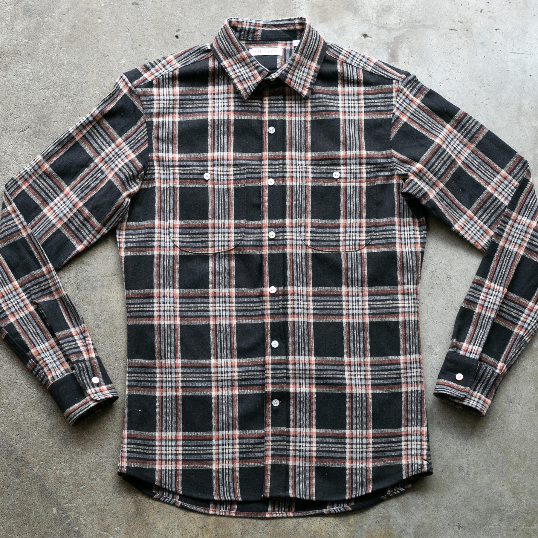 gustin #1188 homespun black plaid