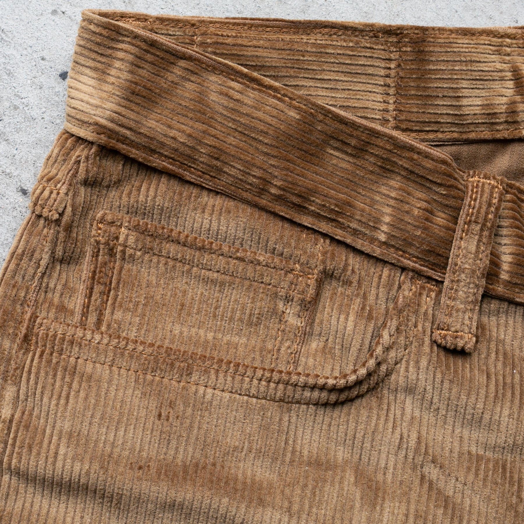 gustin #343 japan chunky cord 5 pocket - camel