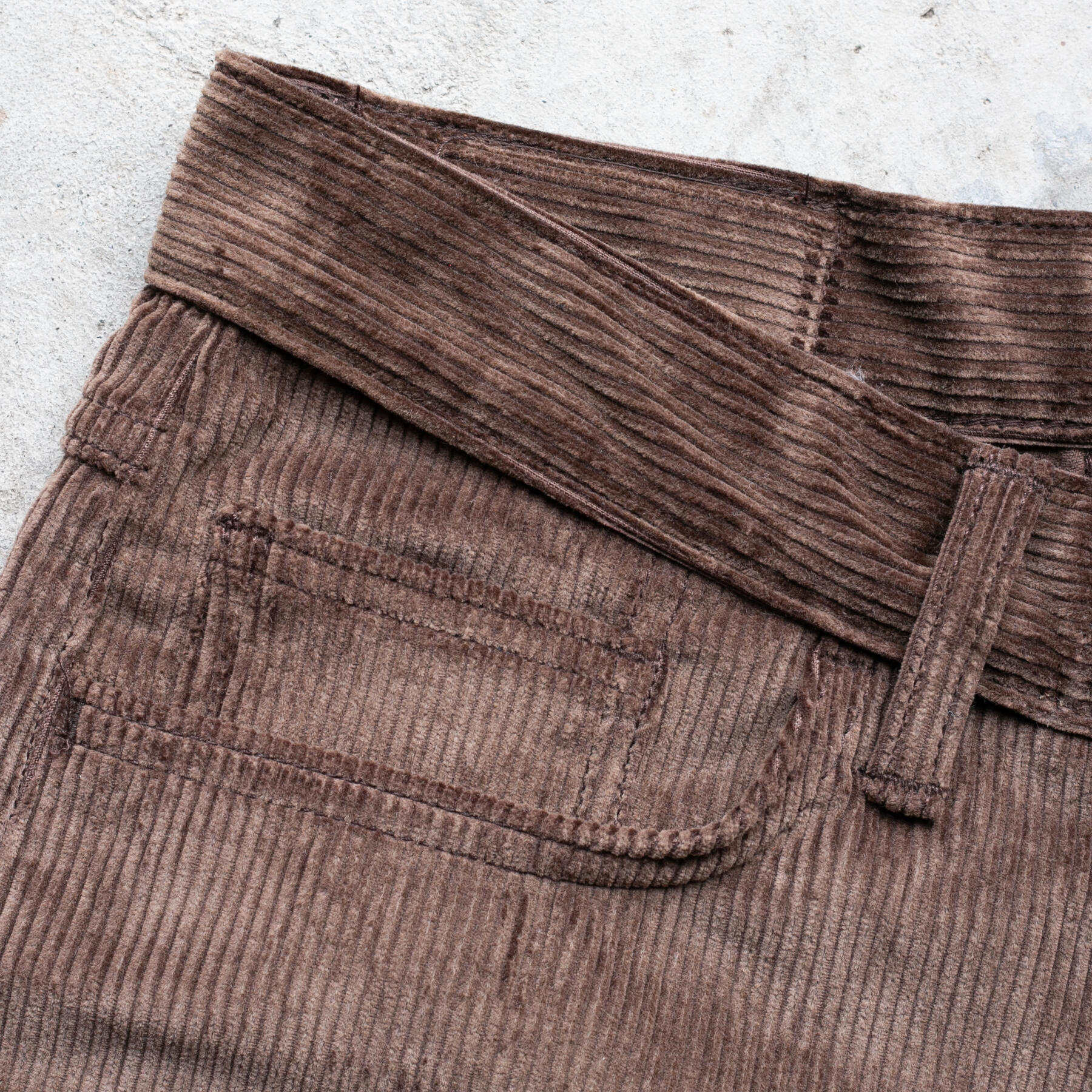 gustin #344 japan chunky cord 5 pocket - brown
