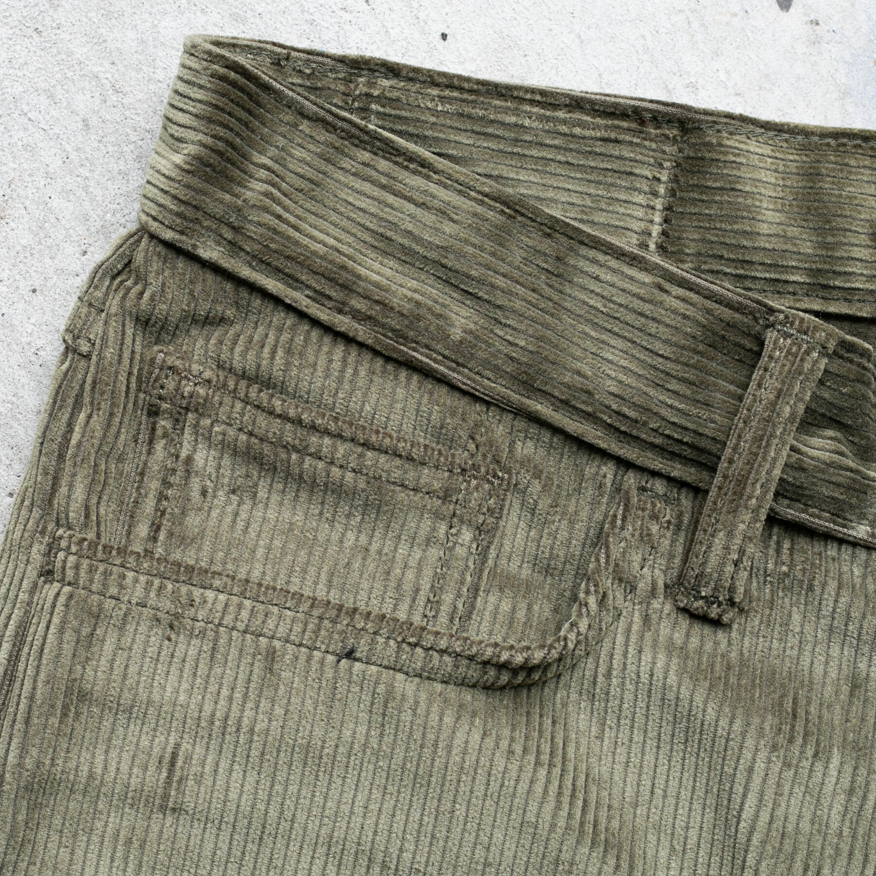 gustin #345 japan chunky cord 5 pocket - olive
