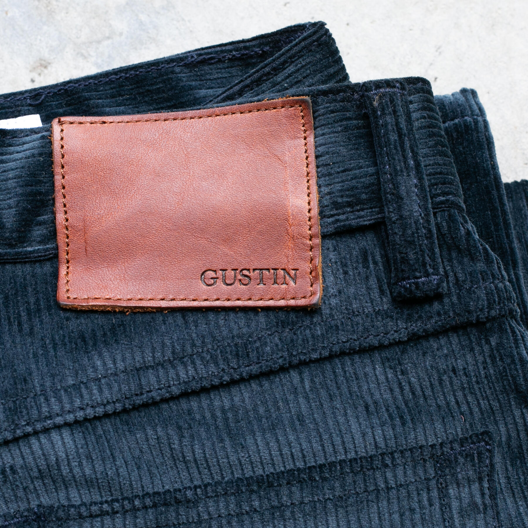 gustin #346 japan chunky cord 5 pocket - navy
