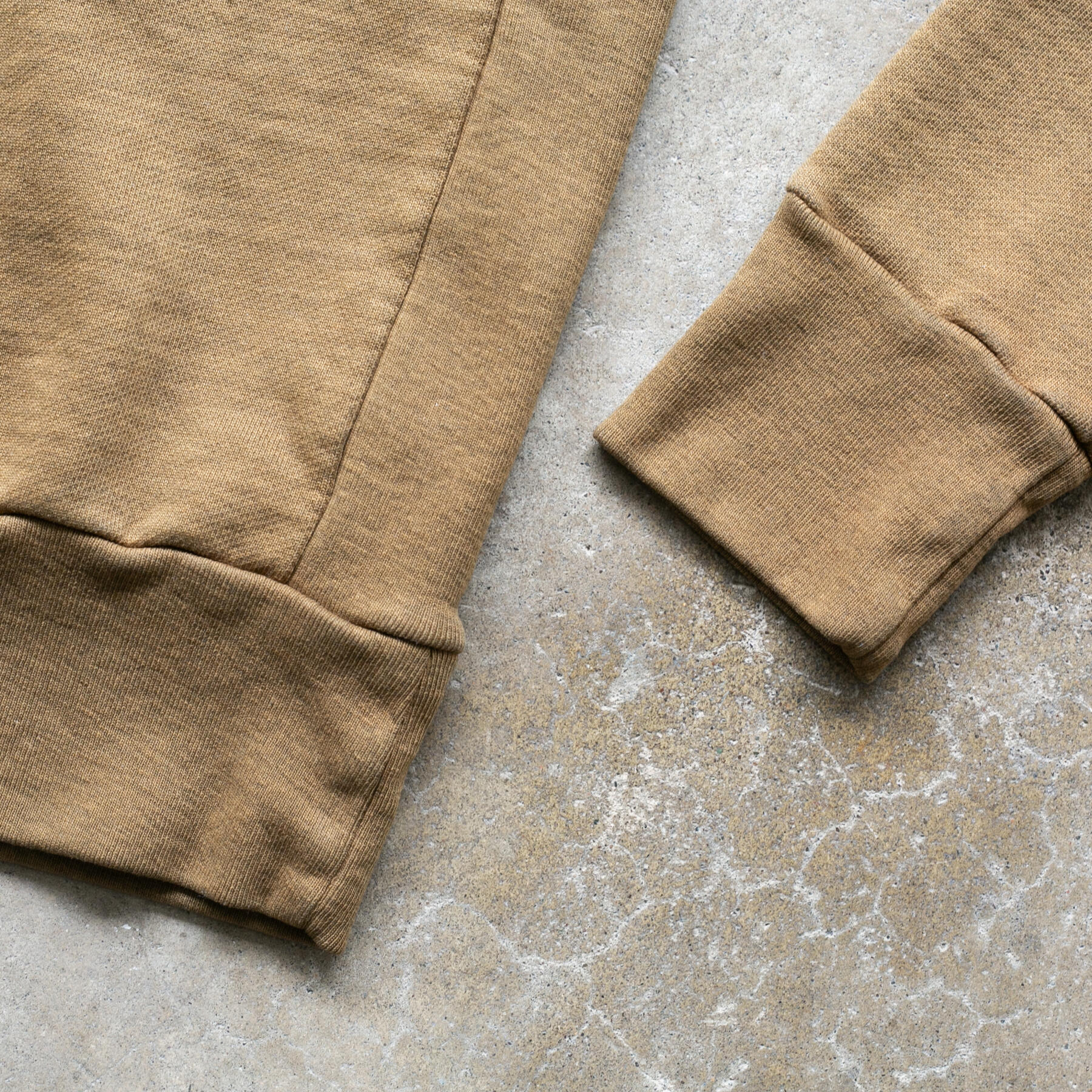 gustin shawl collar french terry - gold khaki