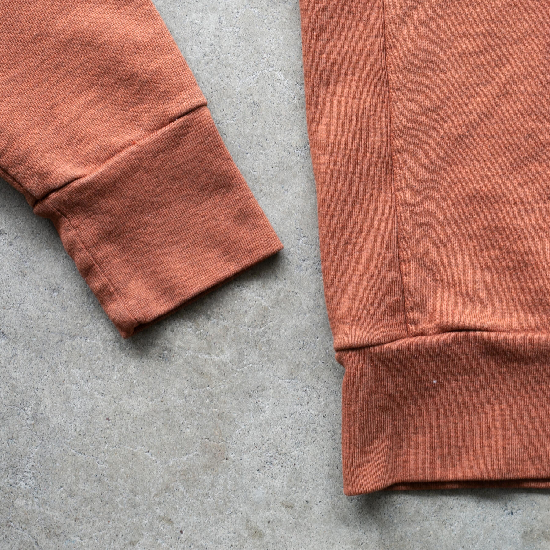 gustin shawl collar french terry - rust
