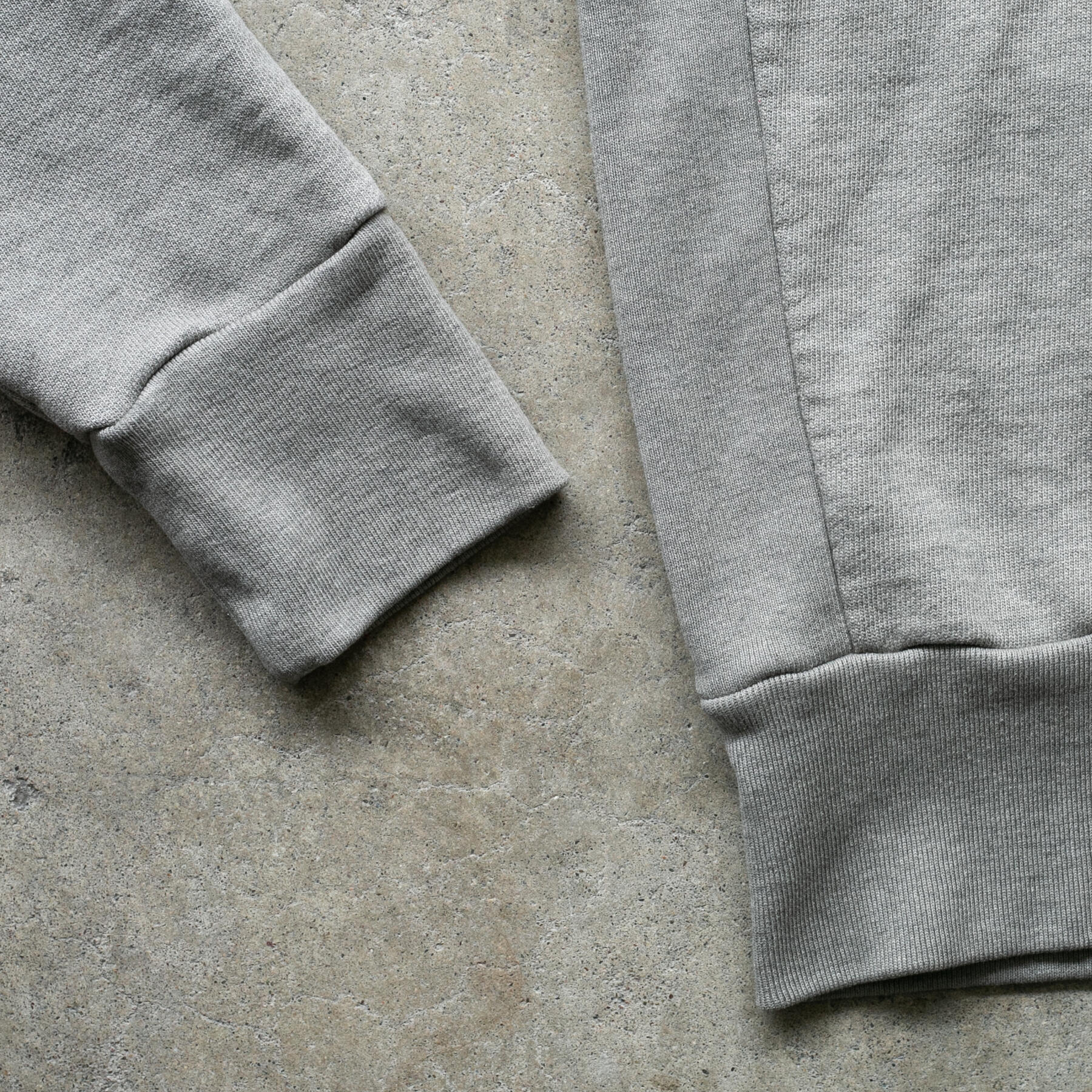 gustin shawl collar french terry - grey green