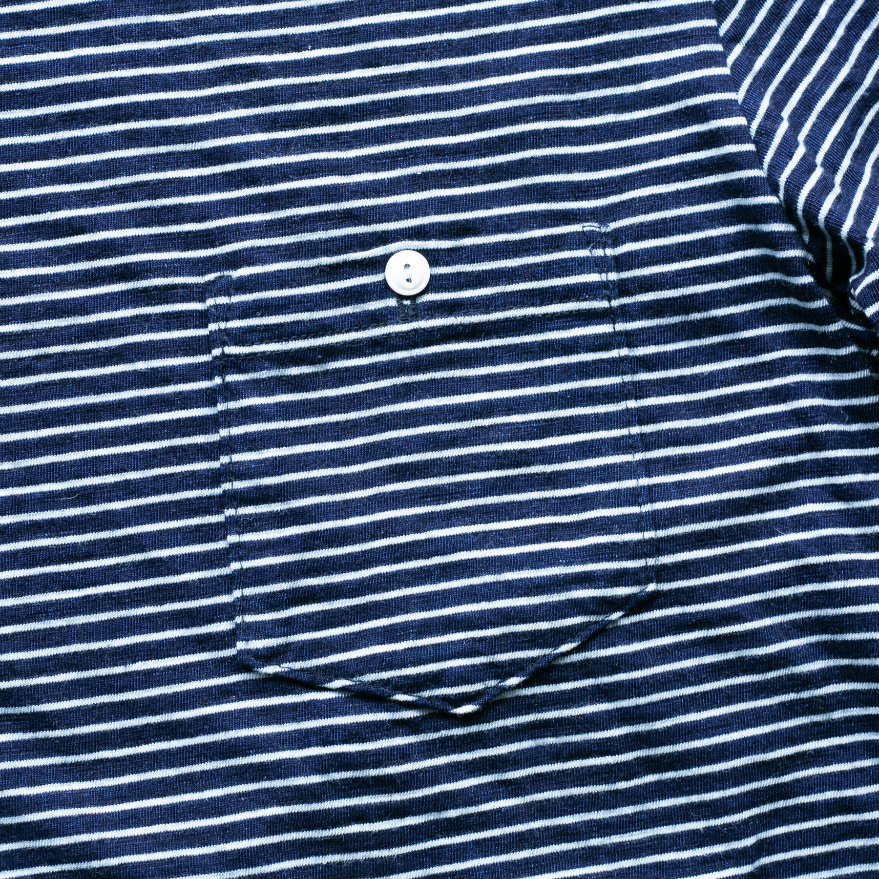 gustin dark indigo stripe pocket crew