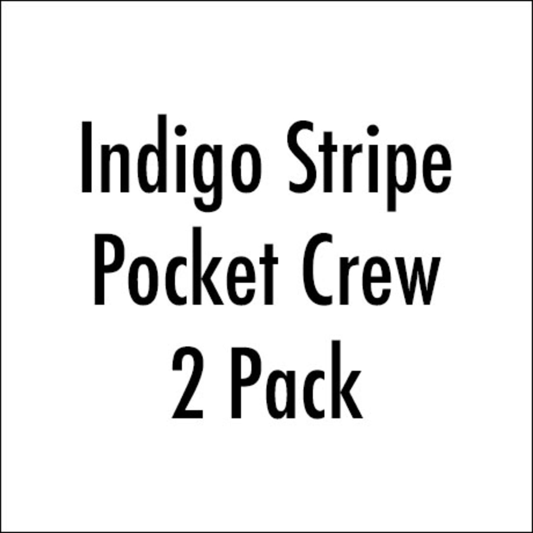 gustin indigo stripe pocket crew 2 pack