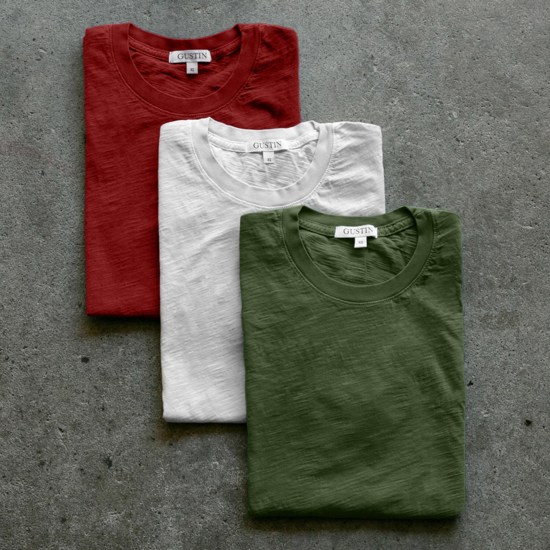 gustin slub t-shirt 3 pack