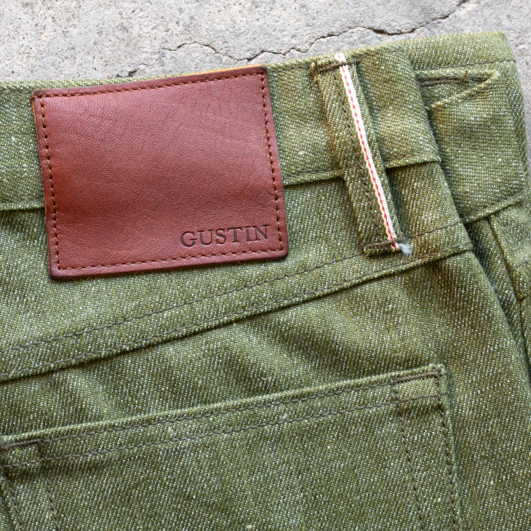gustin #576 monster moss selvedge