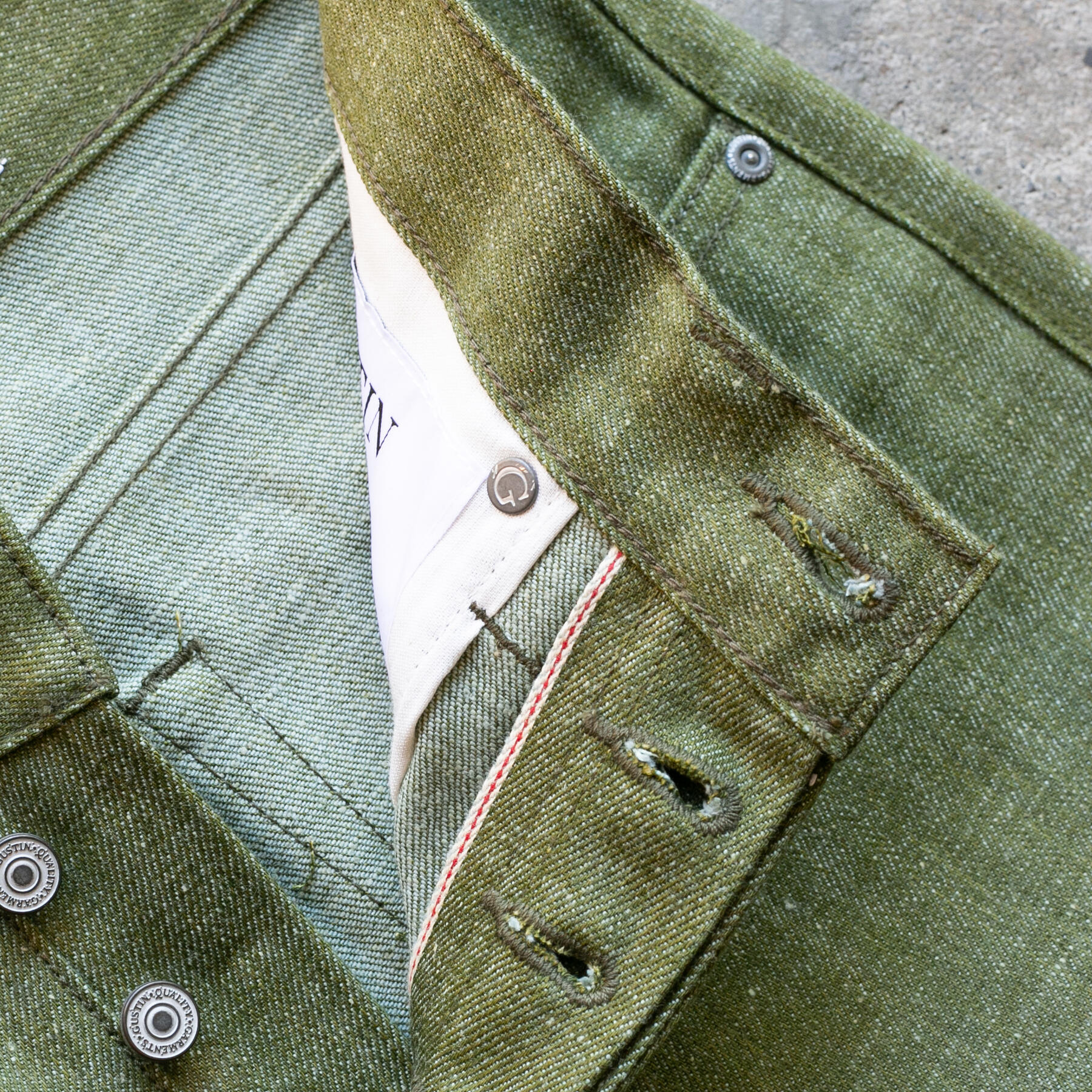 gustin #576 monster moss selvedge